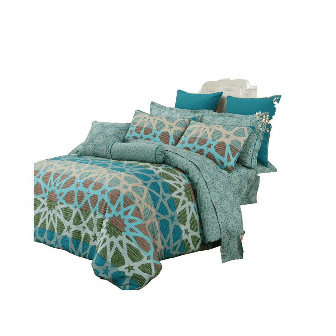 1 Amsons Oasis Cotton Quilt Cover King Single - Assorted, 1 of 2