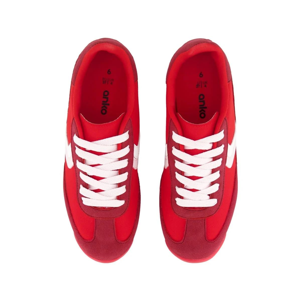 3 Retro Nylon Sneakers RIBBON RED, 3 of 5