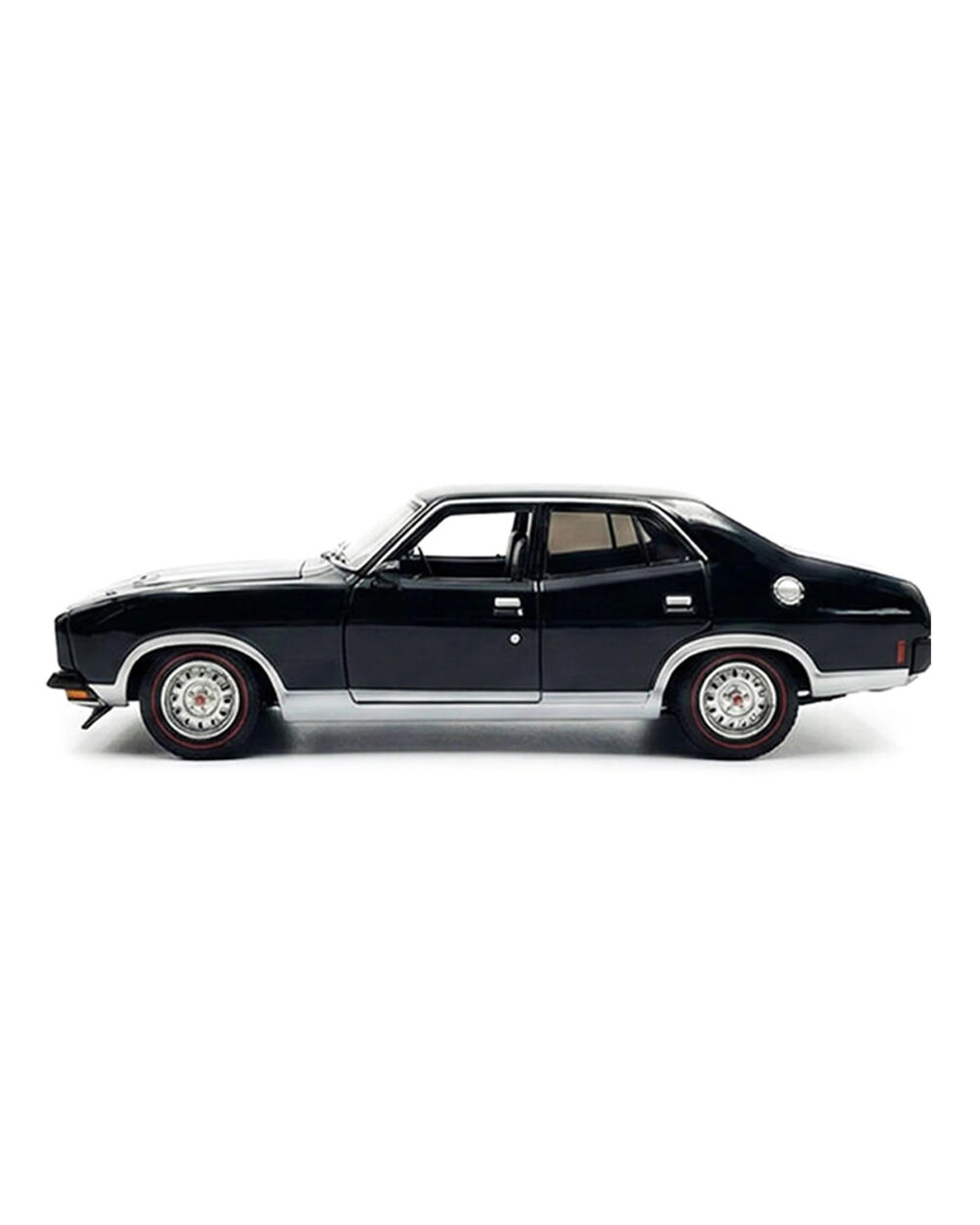4 DDA Ford Falcon XB GT 4 Door Black with Silver Stripe 1:32 Scale Vehicle - Black, 4 of 4