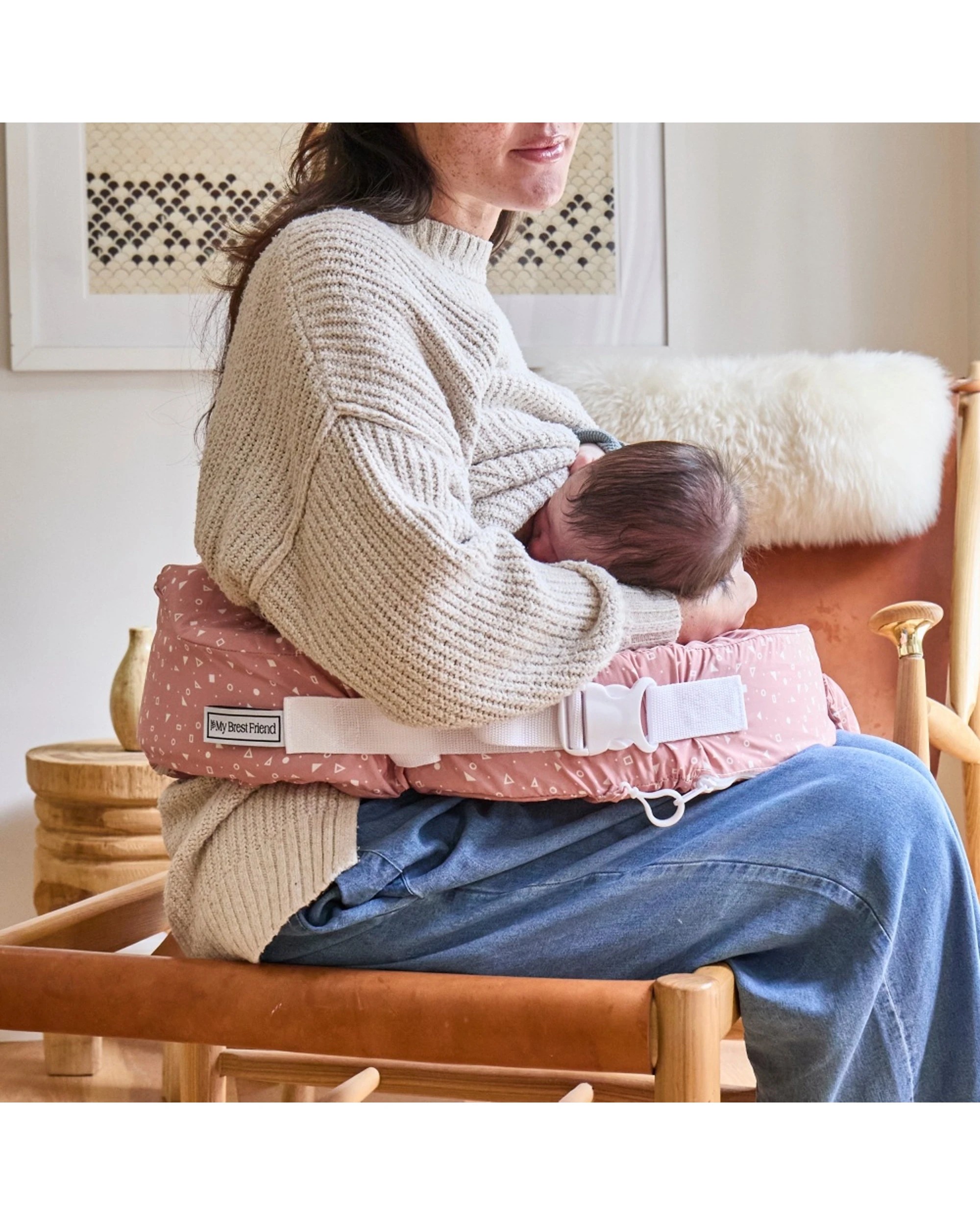 2 My Breast Friend Original Breastfeeding Pillow Nursing Support Cushion - Pink, 2 of 5