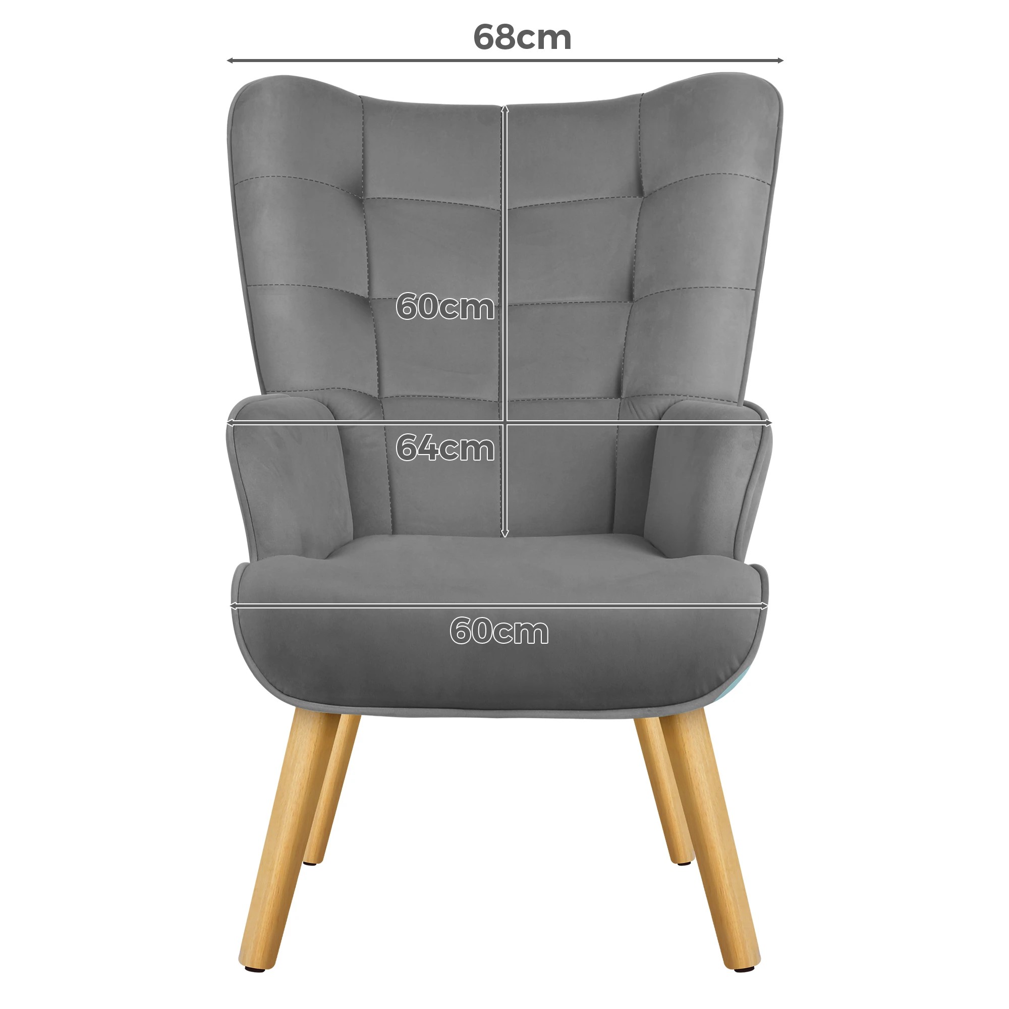 6 Alfordson Armchair Lounge Chair Featherston Replica Accent Chair Couch - Light Grey, 6 of 10