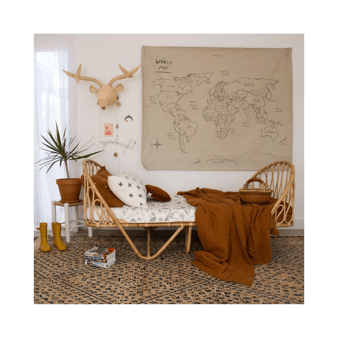 2 The Midnight Gang Jurassic Bed Wetting Mat - King Single with wings - Multi, 2 of 4