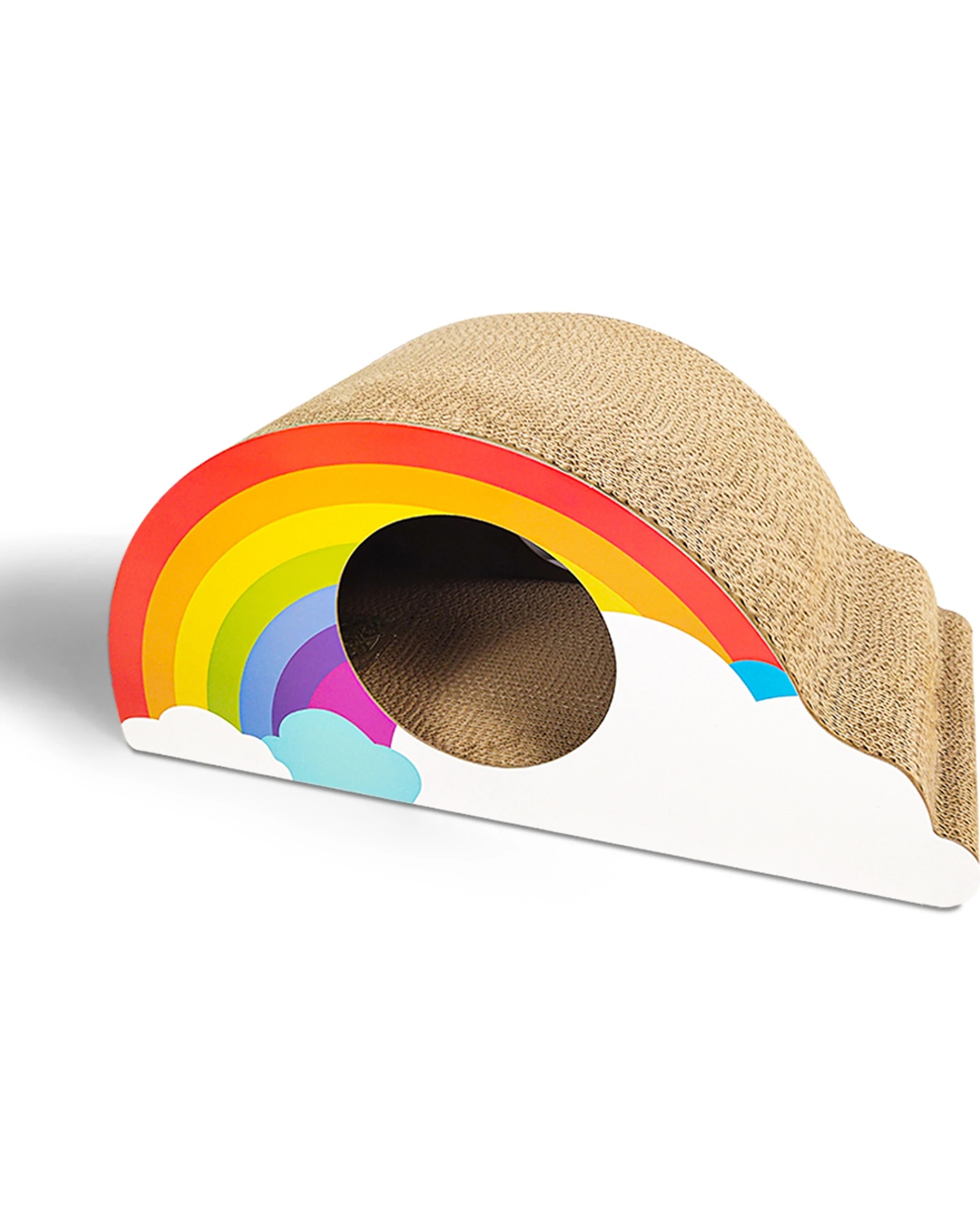 1 Zodiac Rainbow Pet Cat 57x29cm Scratcher Play Furniture Durable Corrugated Cardboard - Multi, 1 of 3