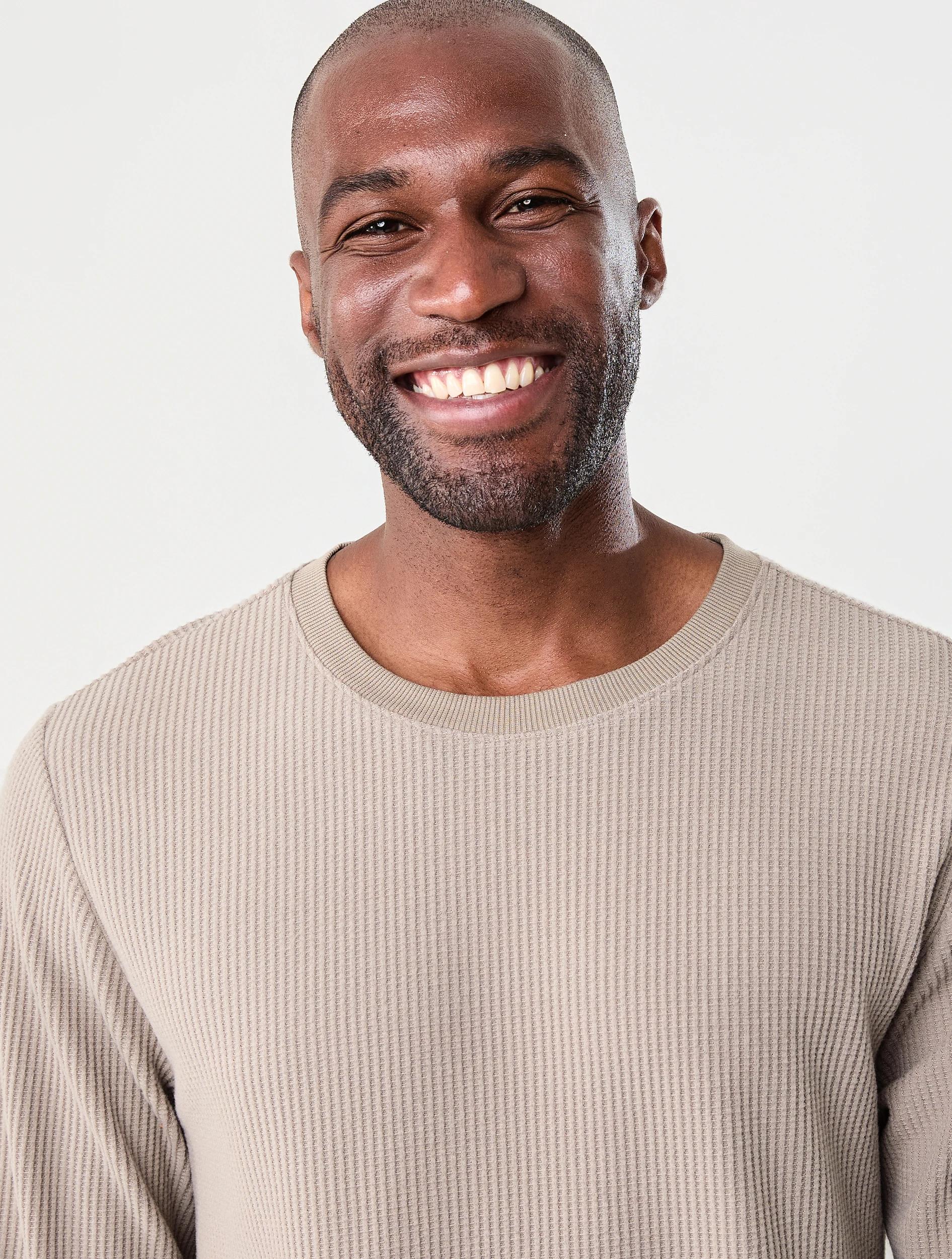 5 Long Sleeve Waffle Top Bge Khaki, 5 of 6