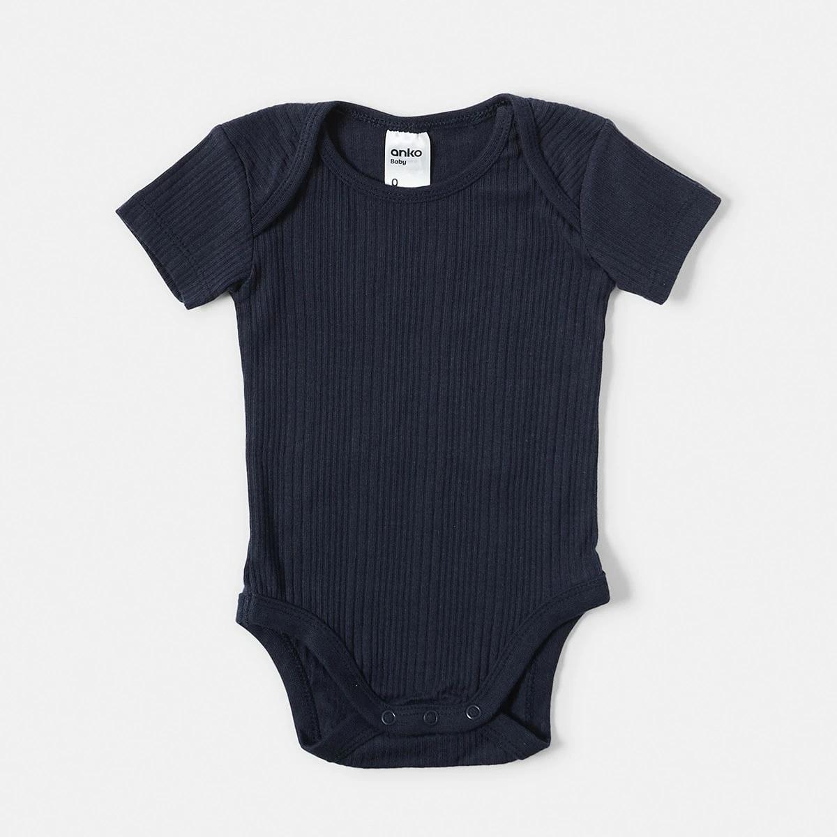 5 5 Pack Short Sleeve Bodysuits Blue, 5 of 10