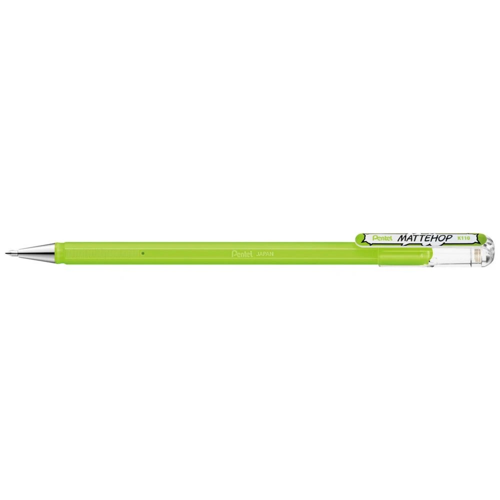 2 Pentel Mattehop Gel Pen 1.0mm Yellow Green, 2 of 2