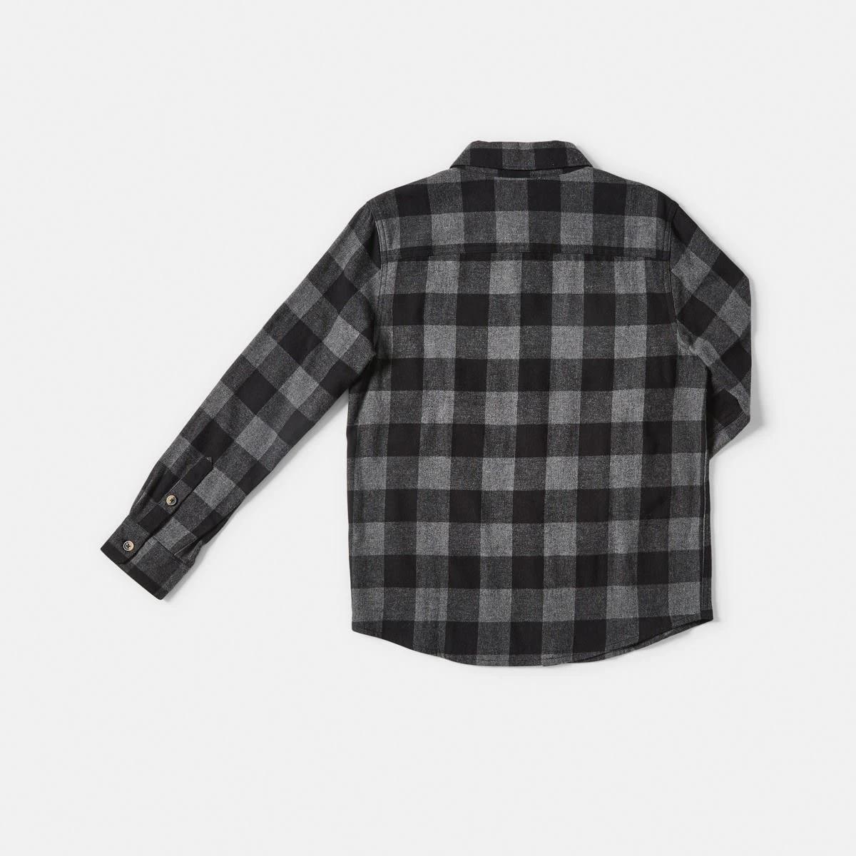 9 Long Sleeve Flannel Shirt Char Check, 9 of 9