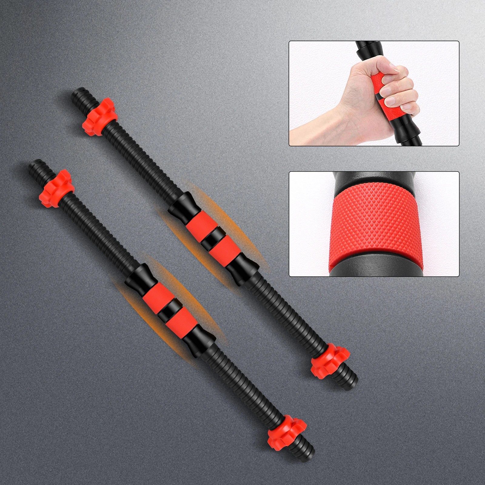 9 Black Lord Dumbbell Set 7in1 Adjustable Barbell Kettlebell Home Gym Fitness 40kg, 9 of 9