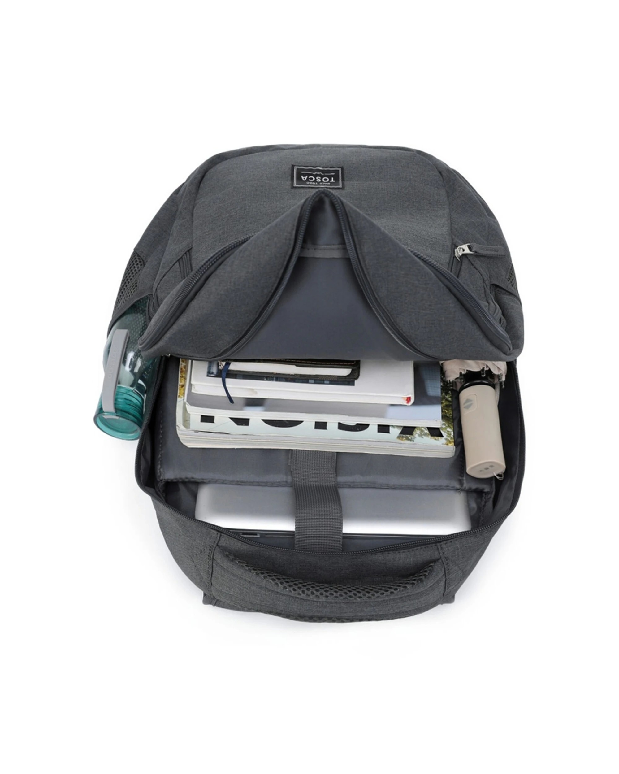 3 Tosca Urban Backpack Everyday/Travel Bag Padded Straps Breathable Anthracite - Charcoal, 3 of 3