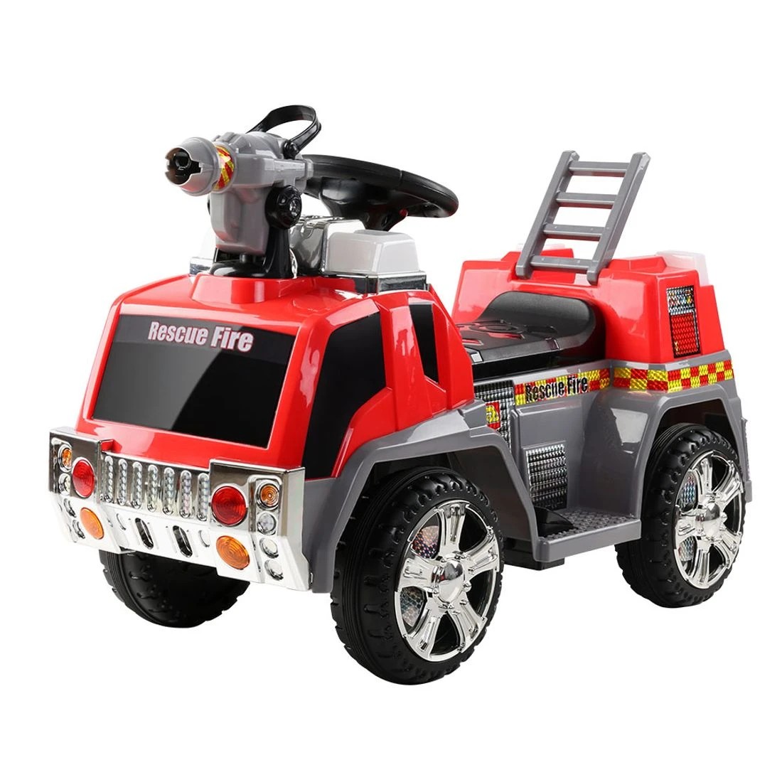 1 Rigo Kids Electric Ride On Car Fire Engine Fighting Truck Toy Cars 6V - Red, 1 of 6