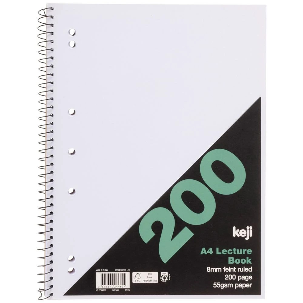 1 Keji A4 Spiral PP Lecture Book 200 Page, 1 of 3