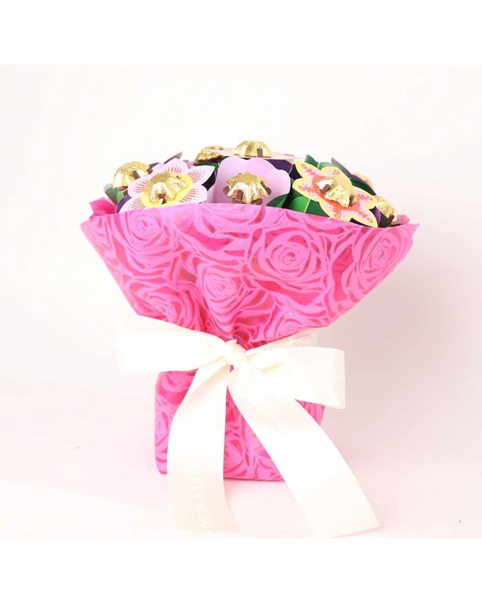 2 Edible Blooms Bright Flower Bouquet Small Milk Chocolates Gift - Multi, 2 of 5