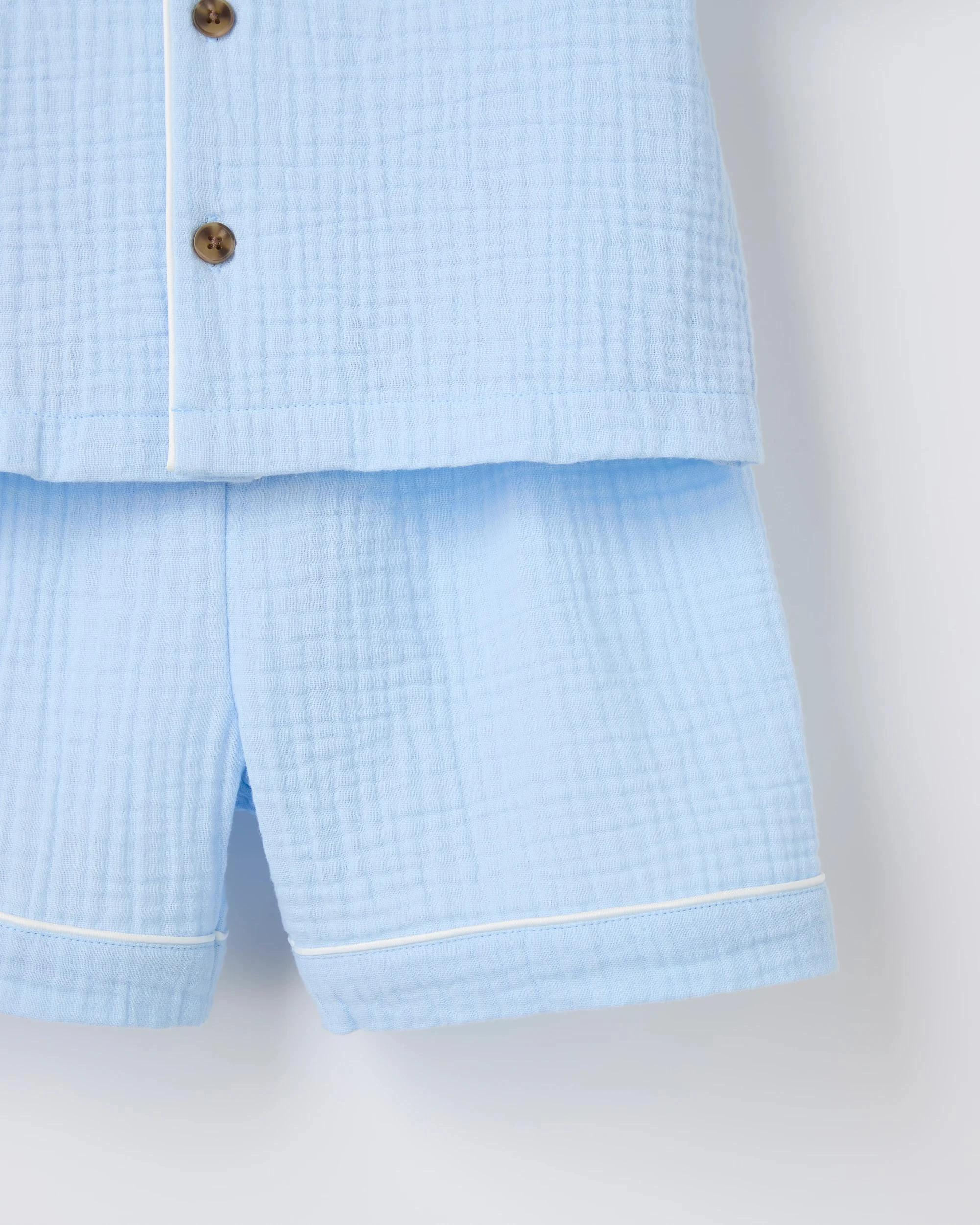 2 Target Kids Australian Cotton Younger Boys Double Cloth Pyjama Set LT BLUE, 2 of 3