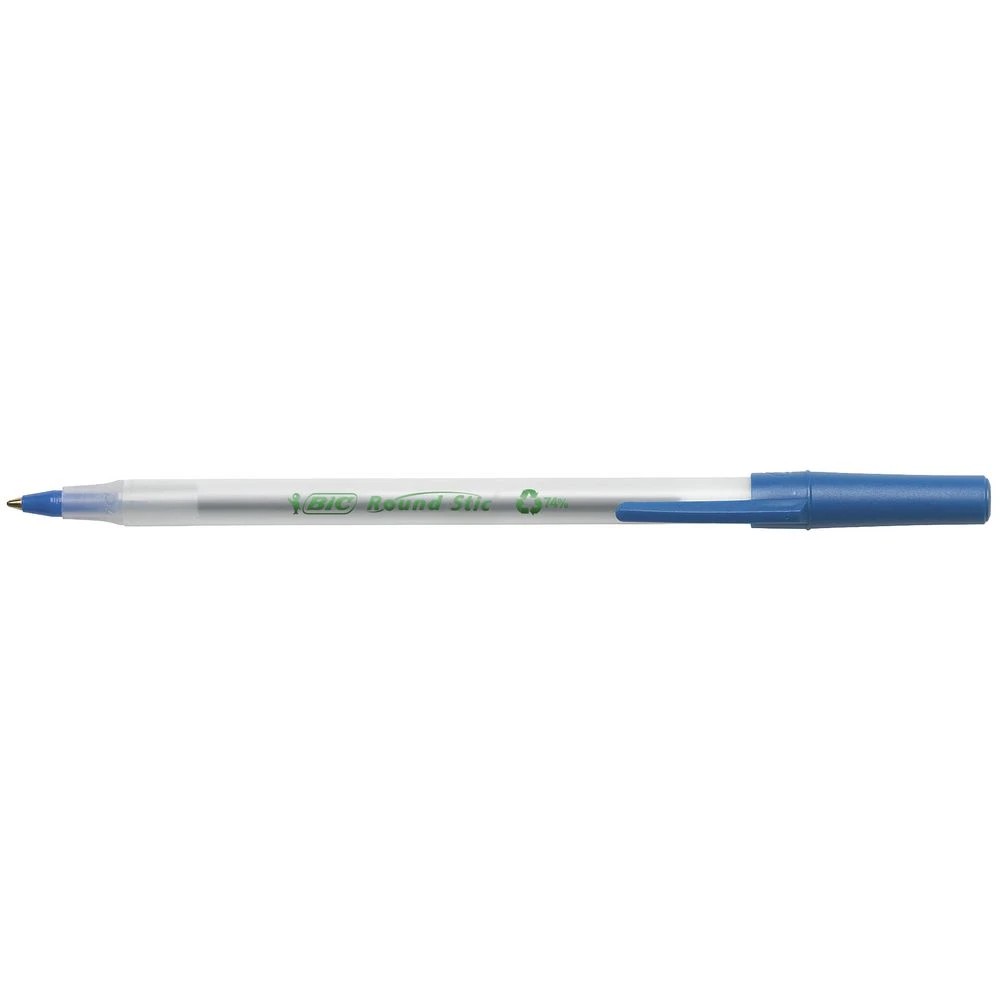 2 BIC Round Stic ECOlutions Ballpoint Pens 50 Pack Blue, 2 of 5