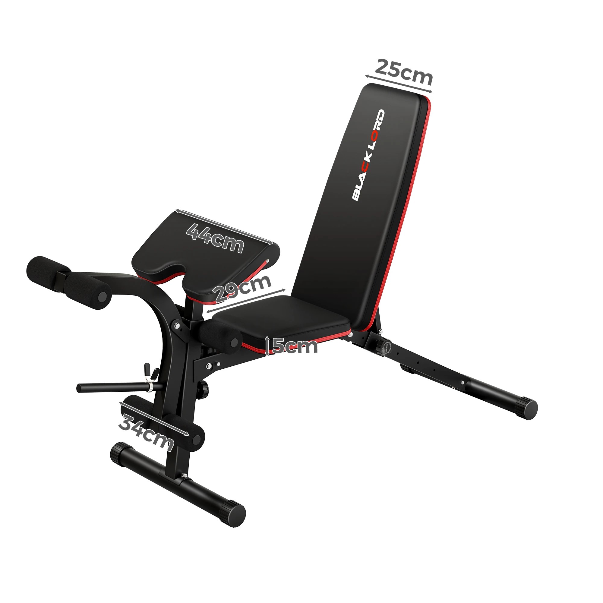 3 Black Lord Weight Bench Adjustable FID Bench Fitness Flat Incline Decline Gym - Black, 3 of 10