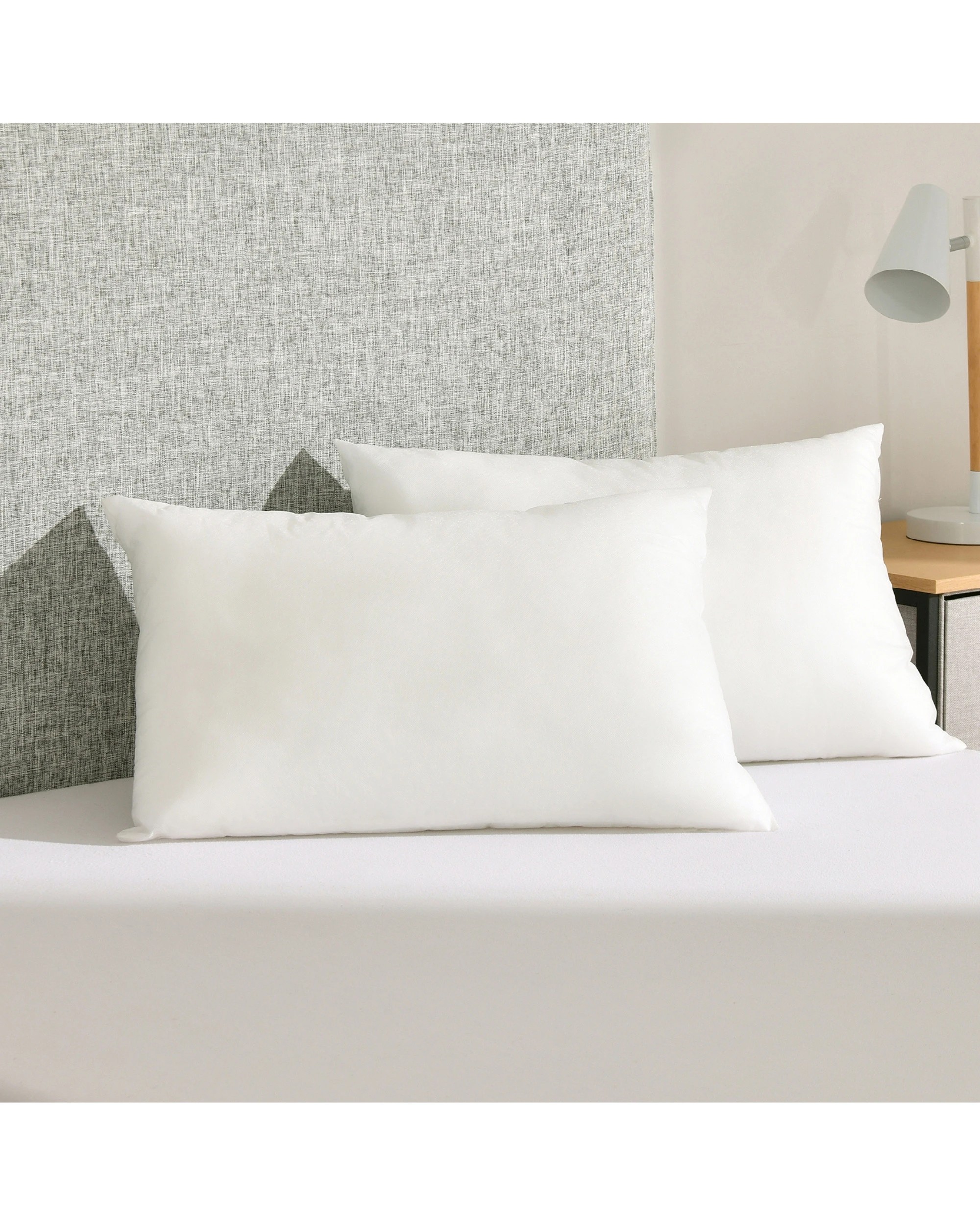 6 Dreamaker Rectangular Cushion Insert Polyester Fill Twin Pack 40x60cm - White, 6 of 6