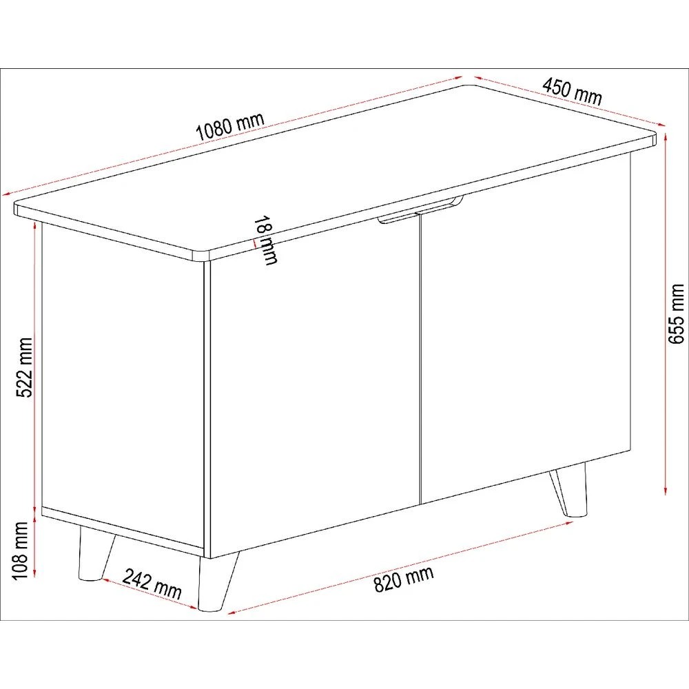 8 Copenhagen 2 Door 1080mm Cupboard Cabinets Cupboards, Lockers and Credenzas, 8 of 9