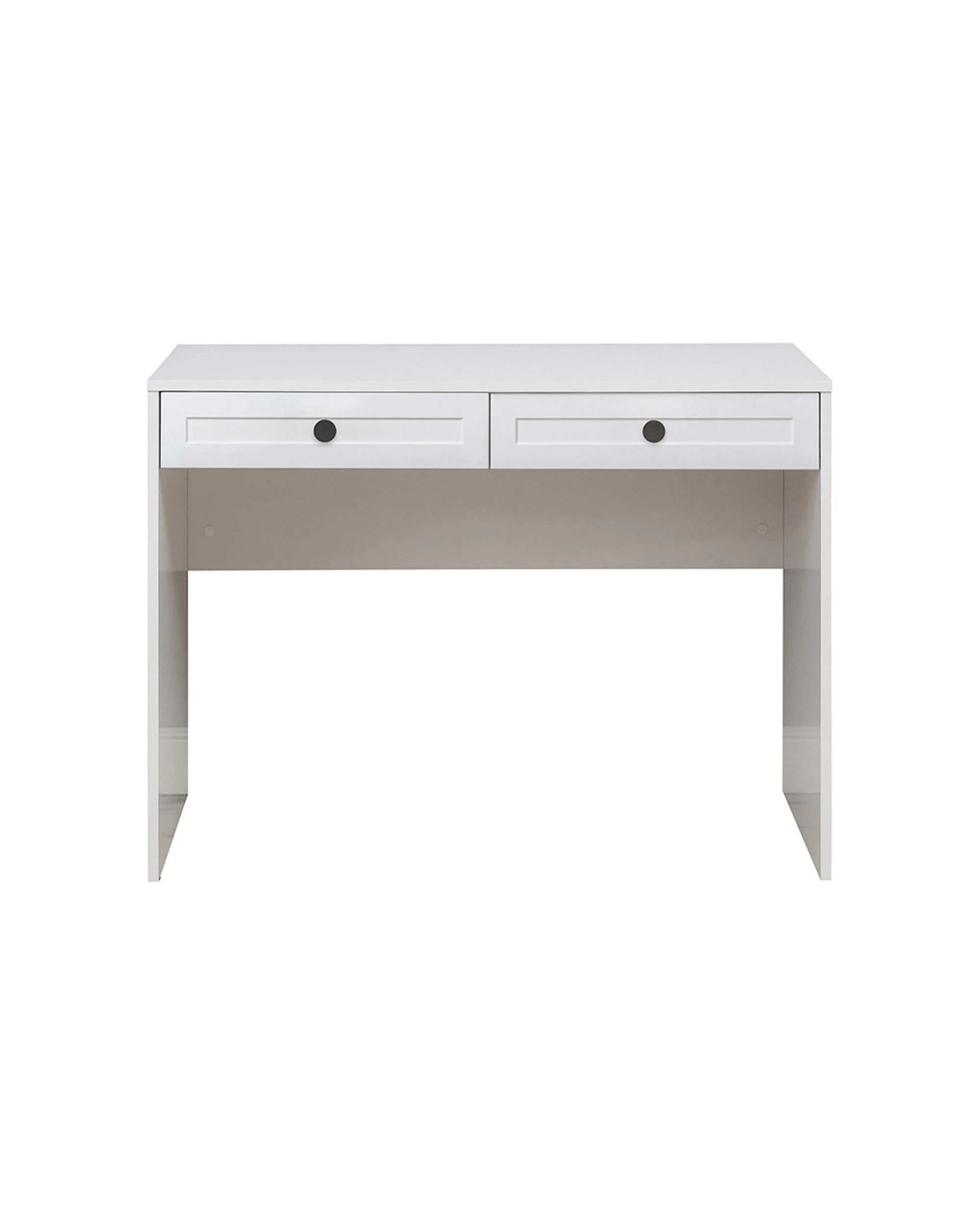 1 European Cabinetry Odessa Hamptons Front Furniture Desk Round Handle - White, 1 of 2