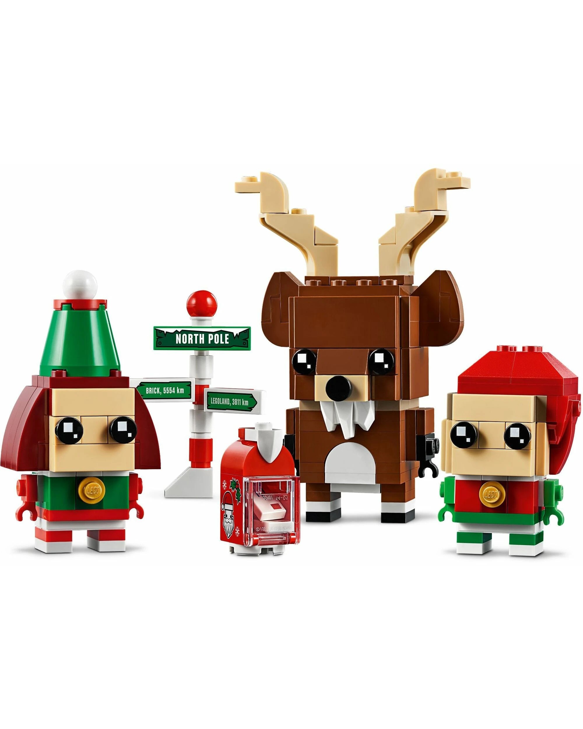 2 LEGO 40353 BrickHeadz Reindeer, Elf & Elfie Holiday Set, 2 of 4