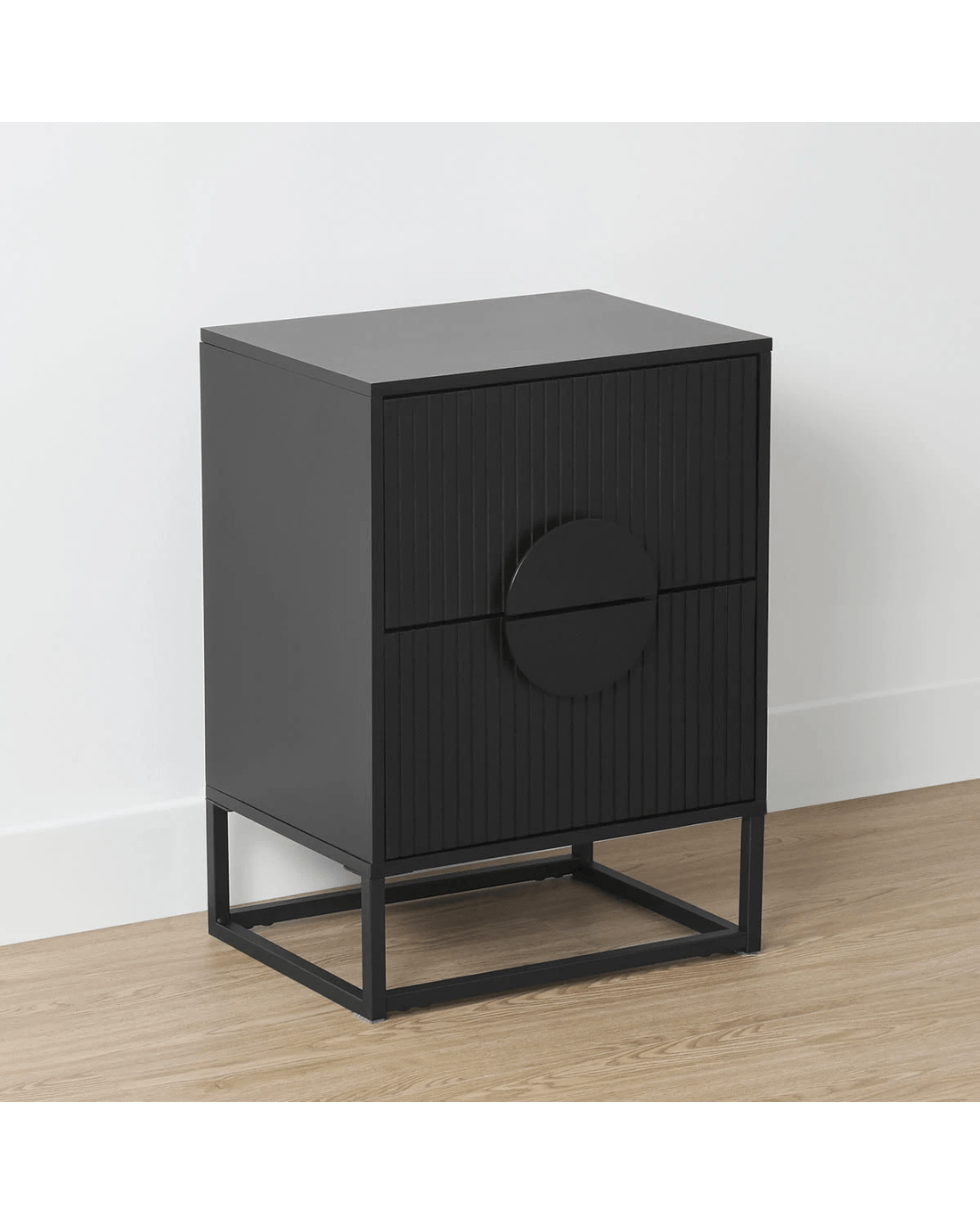 5 Stevie 2 Drawer Bedside Table - Black, 5 of 9