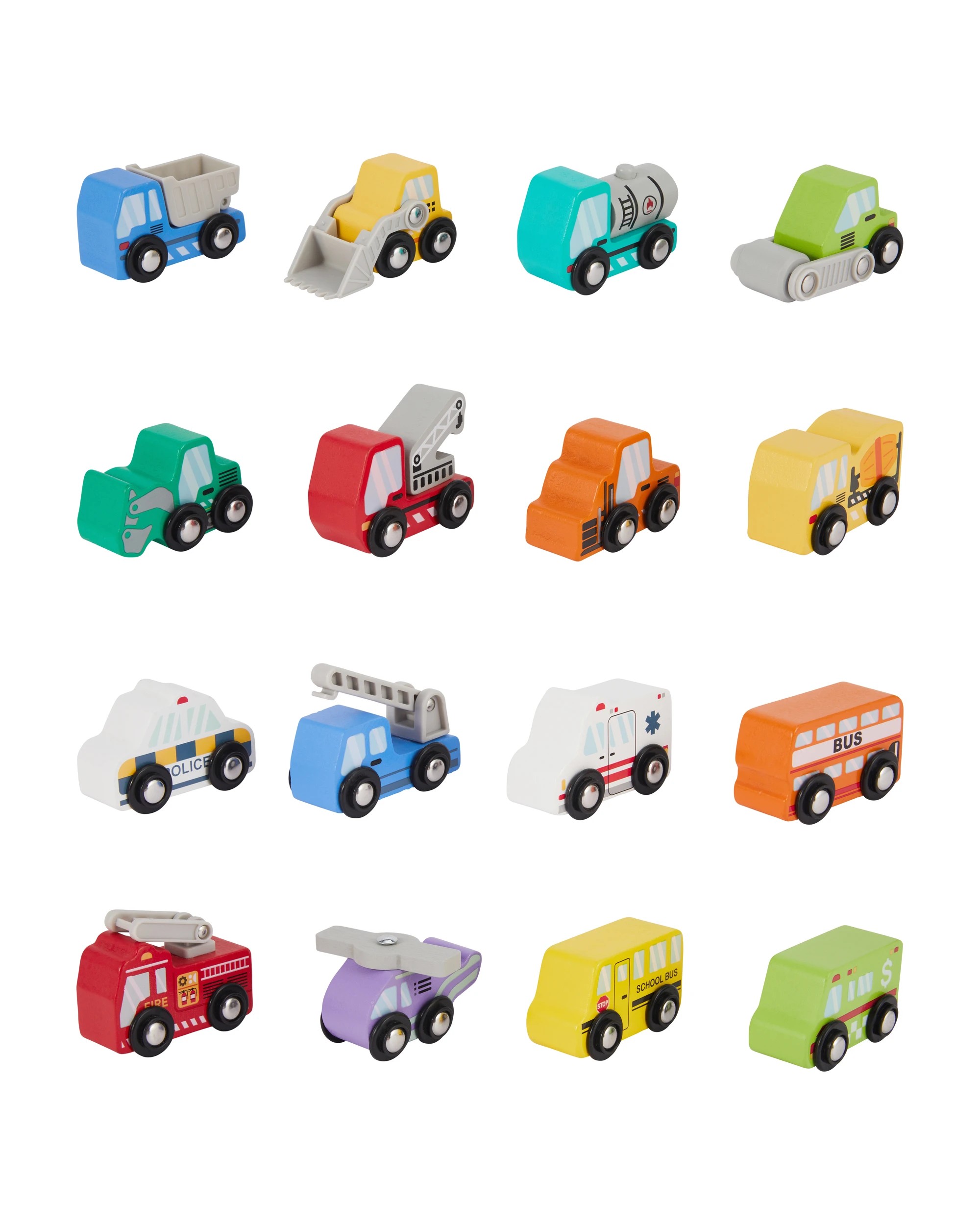 3 8 Pack Wooden Vehicle - Assorted, 3 of 7