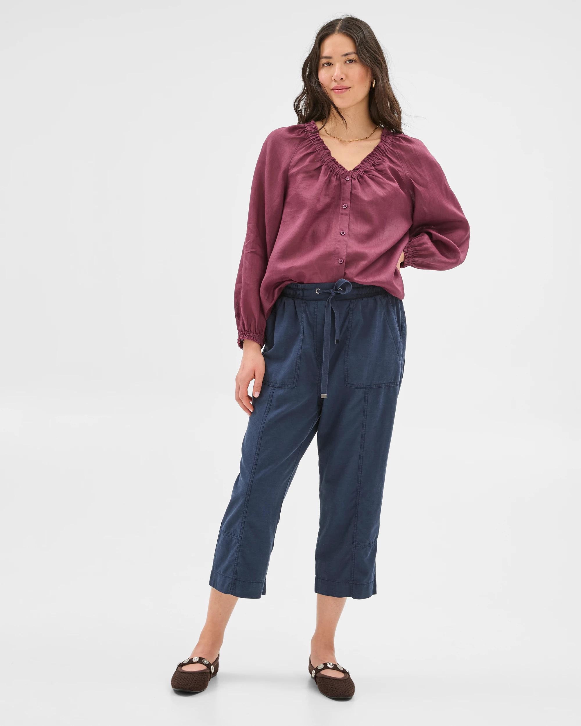 1 Target Seamed 3/4 Jogger Pants NAVY BLUE, 1 of 7