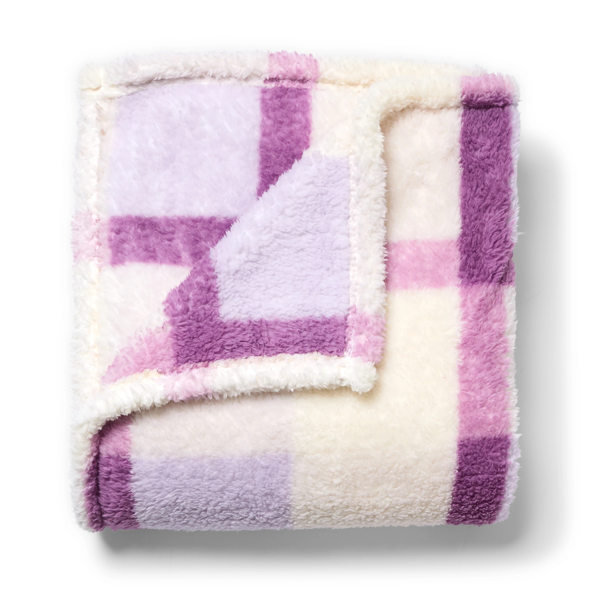 4 Check Teddy Throw - Orchid, 4 of 6