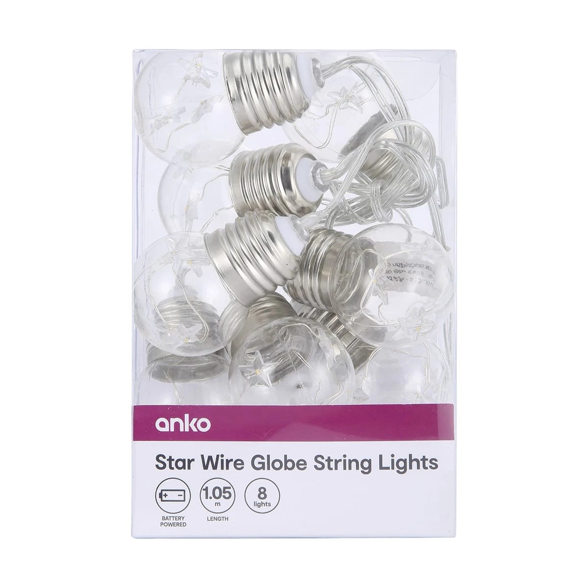 4 Star Wire Globe String Lights, 4 of 4