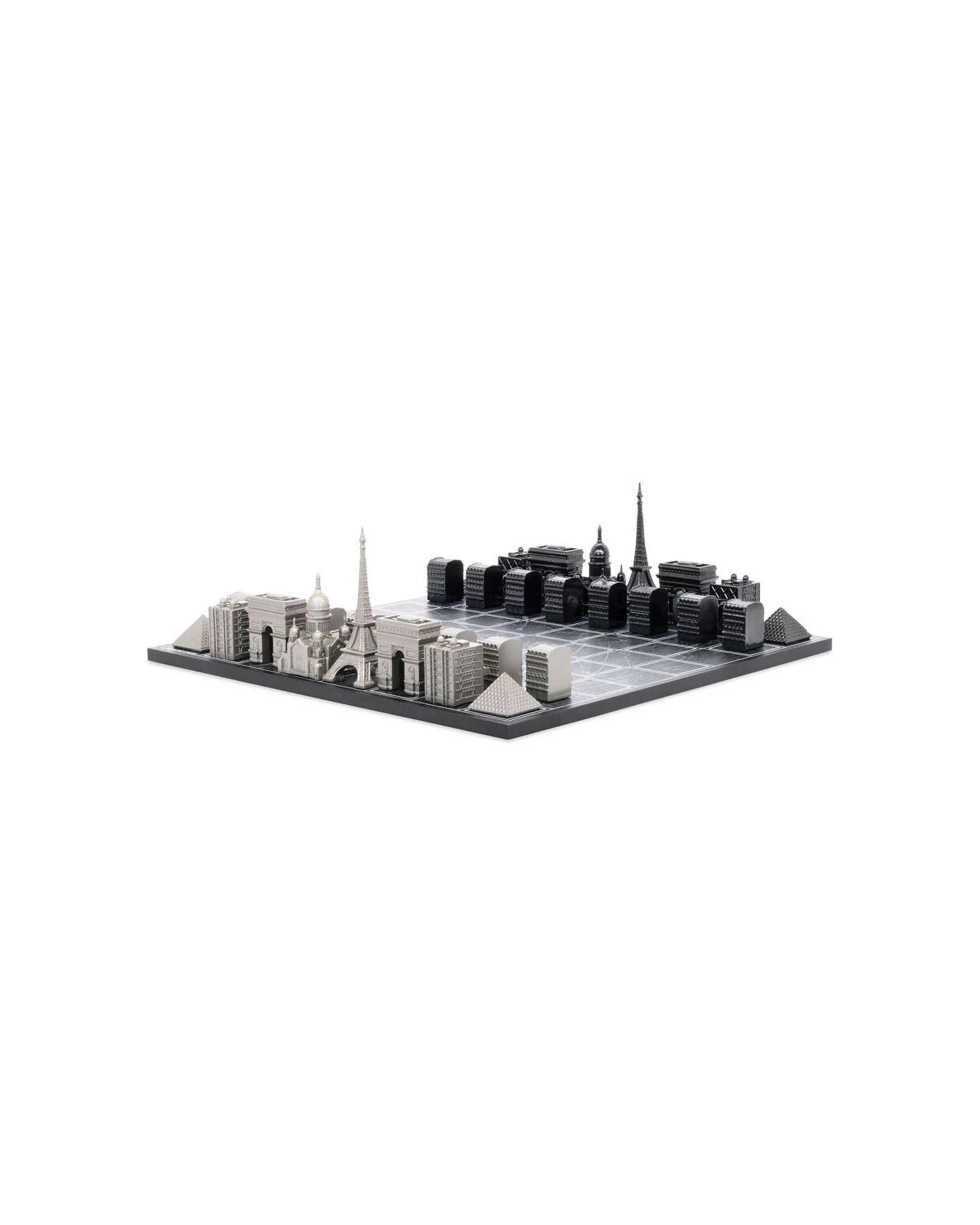 1 Skyline Chess 33pc Paris Edition Wood Board With Printed Paris Map Chess - Multi, 1 of 7