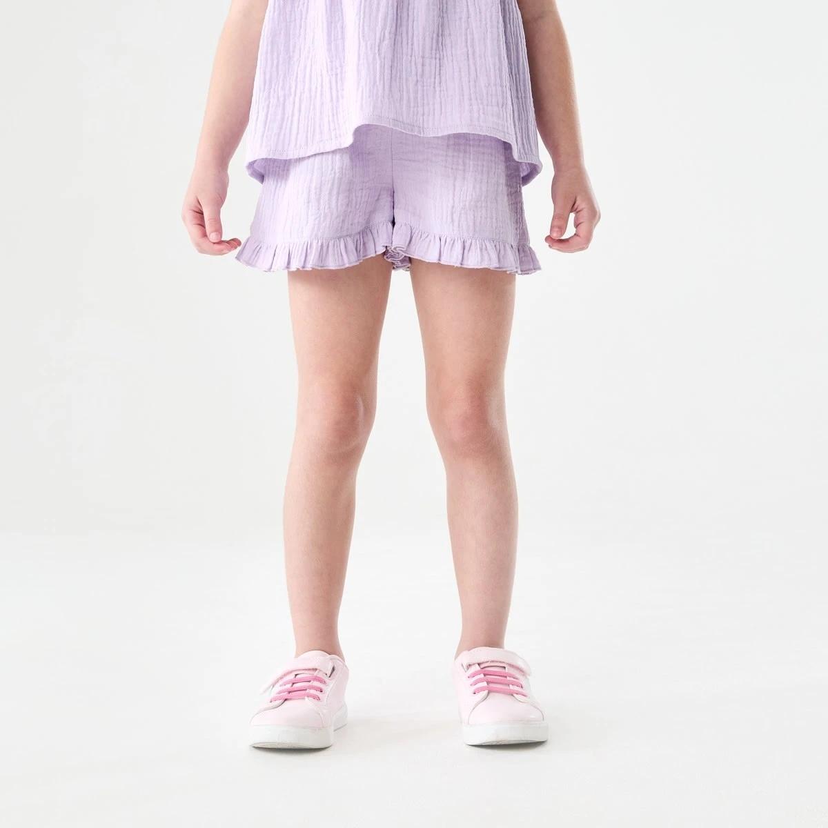 1 Frill Hem Shorts PASTEL LILAC, 1 of 6