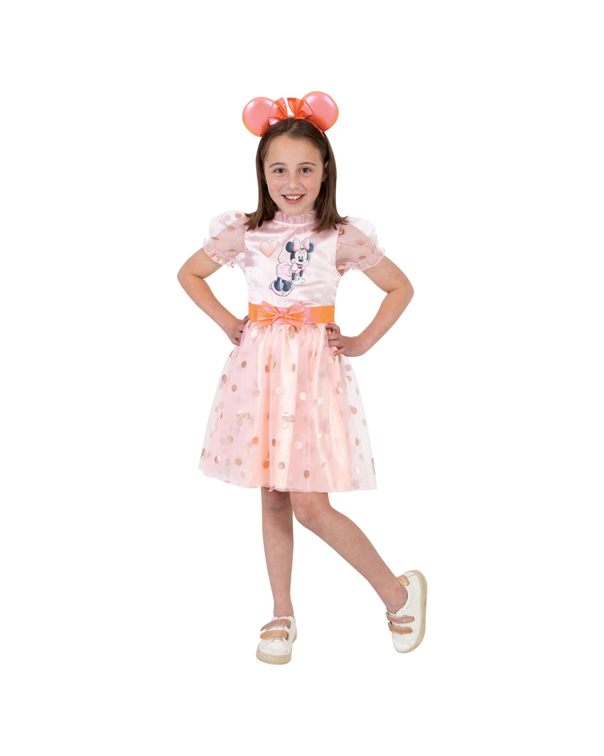 1 Disney Minnie Mouse Rose Gold Deluxe Costume Dress Party Cosplay Outfit 4-6y - Pink, 1 of 3