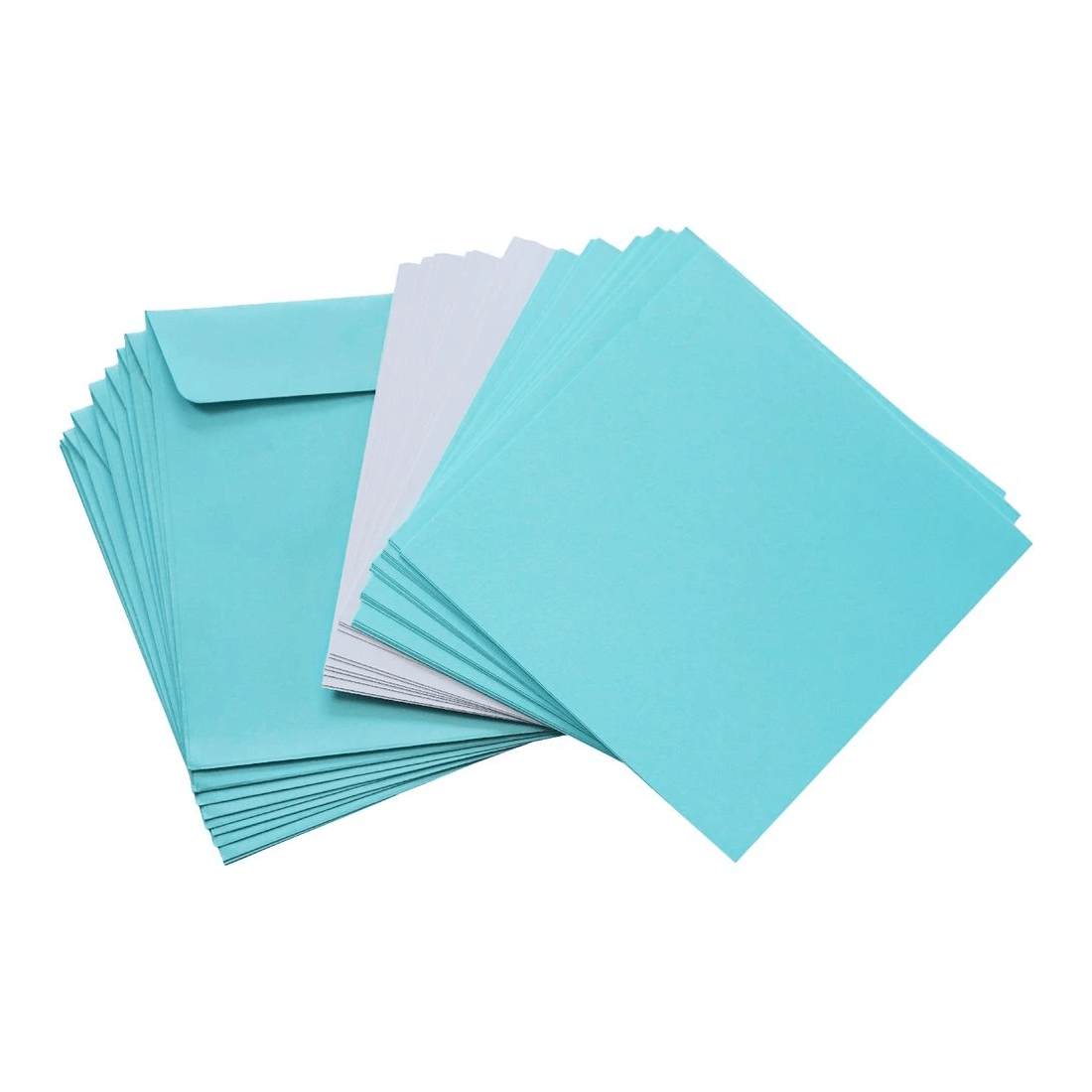 2 Qcut Folding Cards Set Pastel Sky Blue/Ivory, 2 of 3