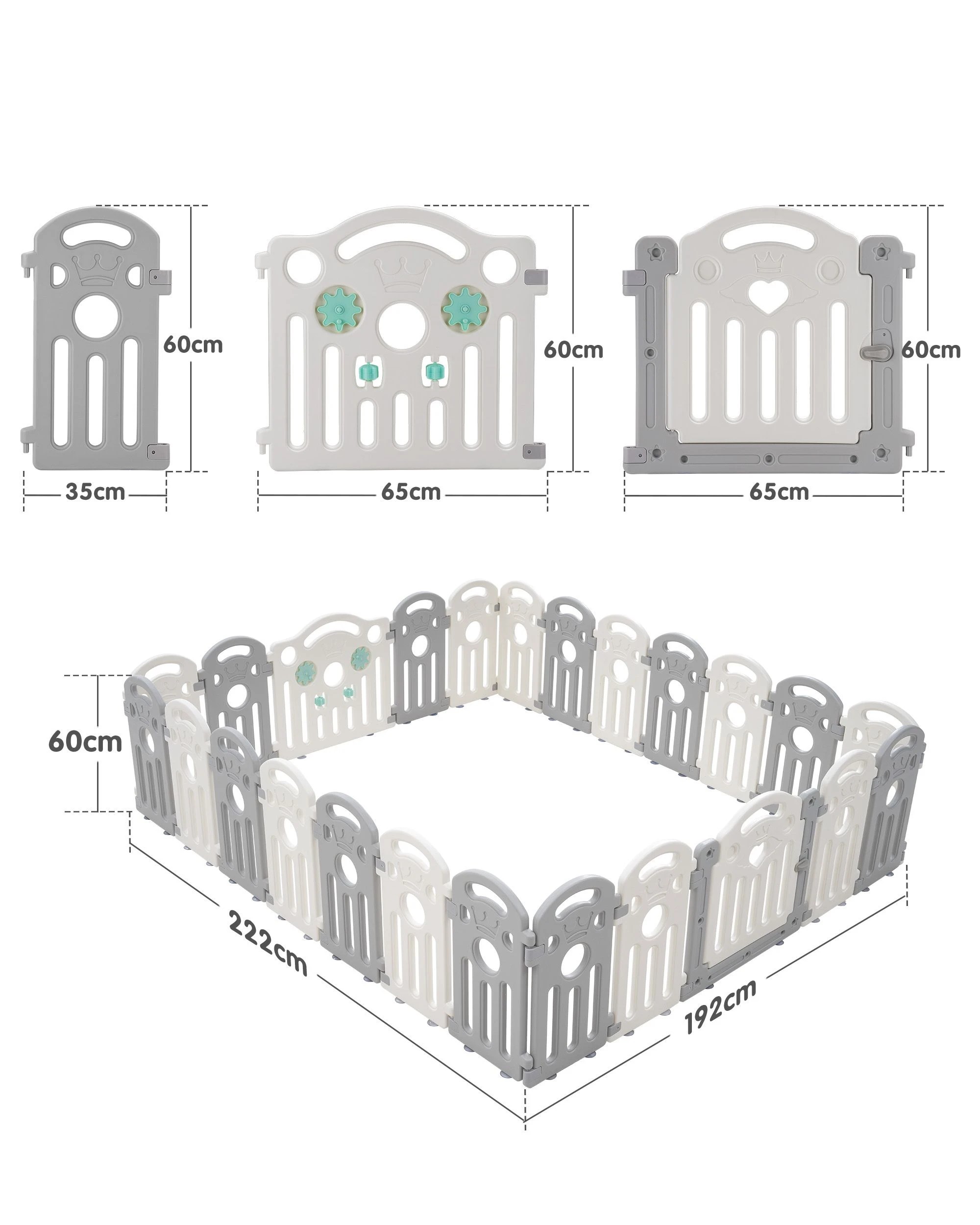 10 Playpals Baby Playpen Kids Safety Gate Toddler Fence 24 Panels, 10 of 10