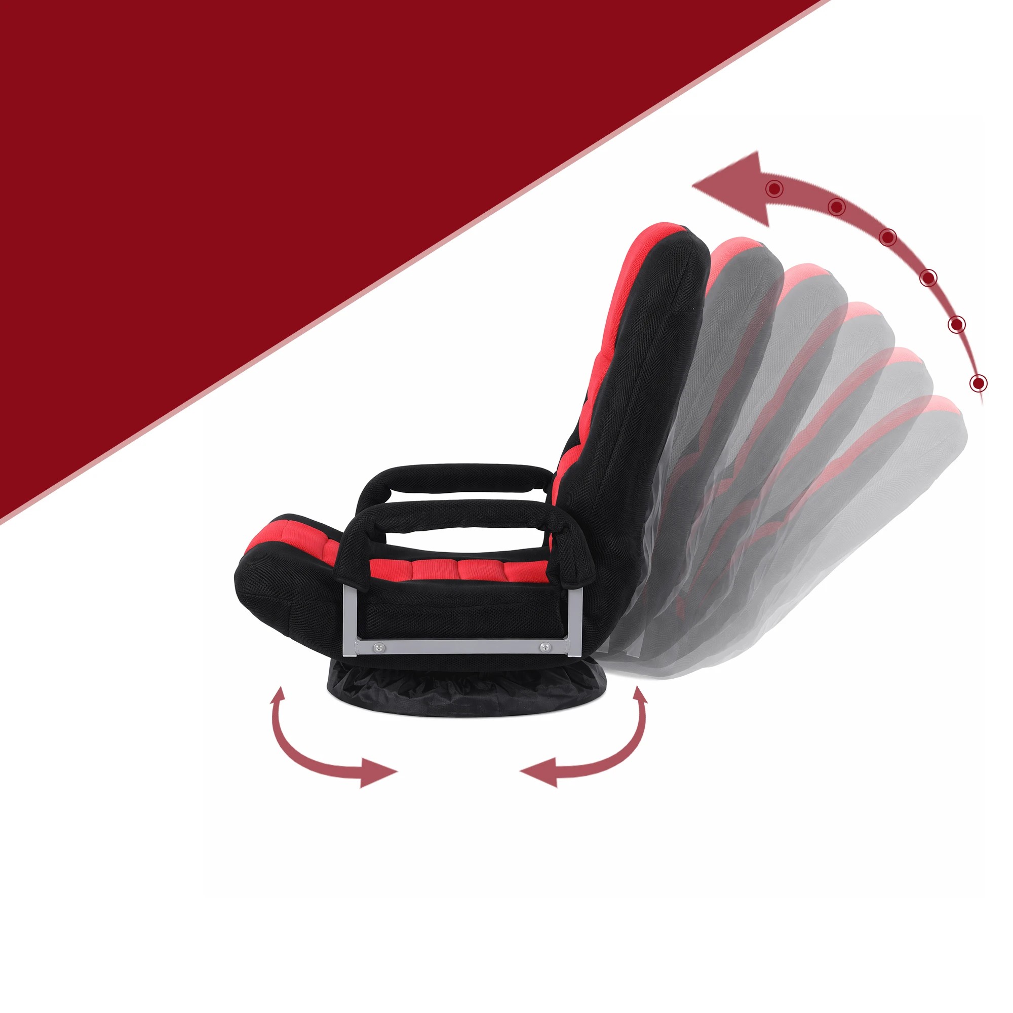 4 Artiss Floor Gaming Chair with 360 Swivel, 6-Position Backrest for Gaming - Multi, 4 of 8