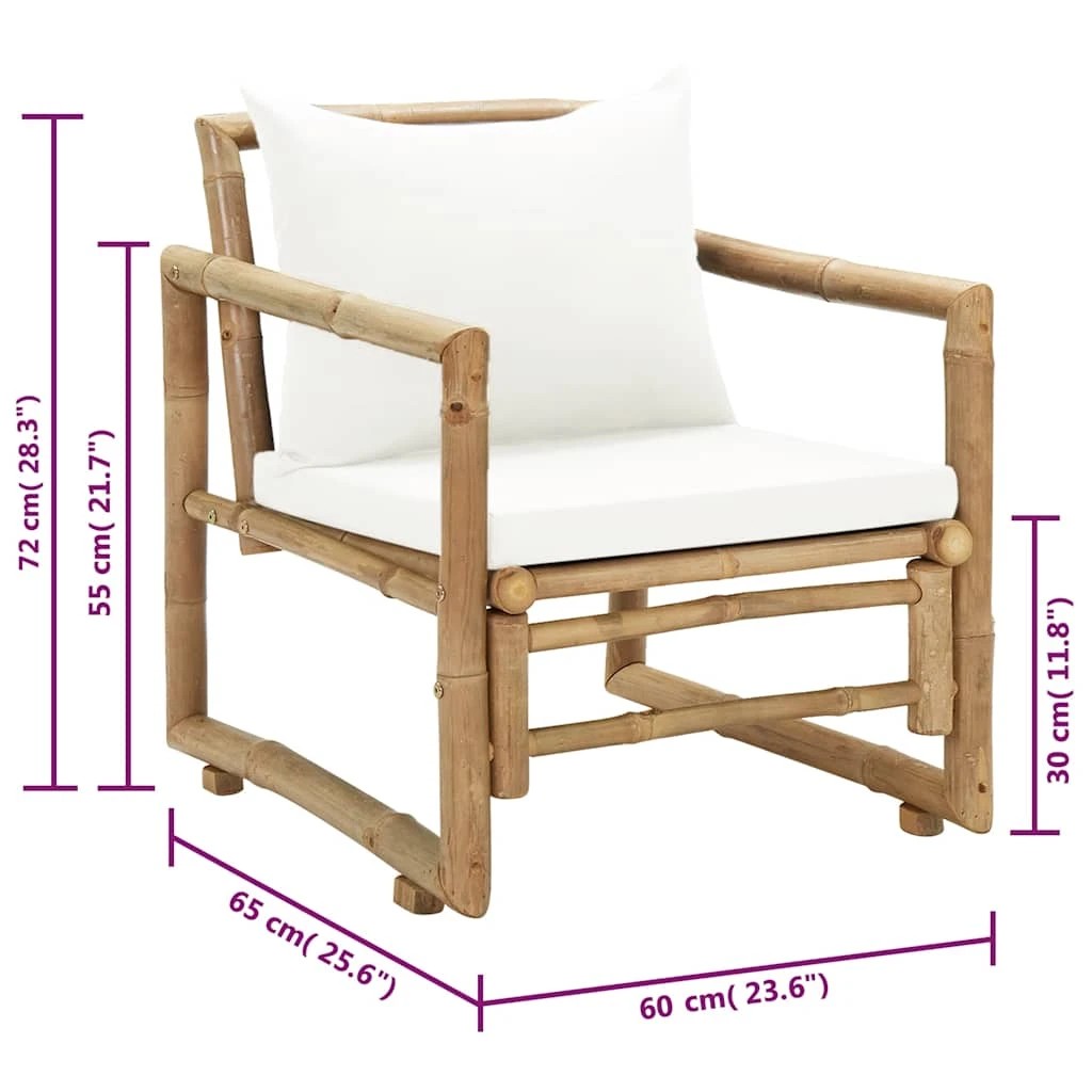 9 Vidaxl Outdoor Chair Bamboo Chair - Brown, 9 of 9
