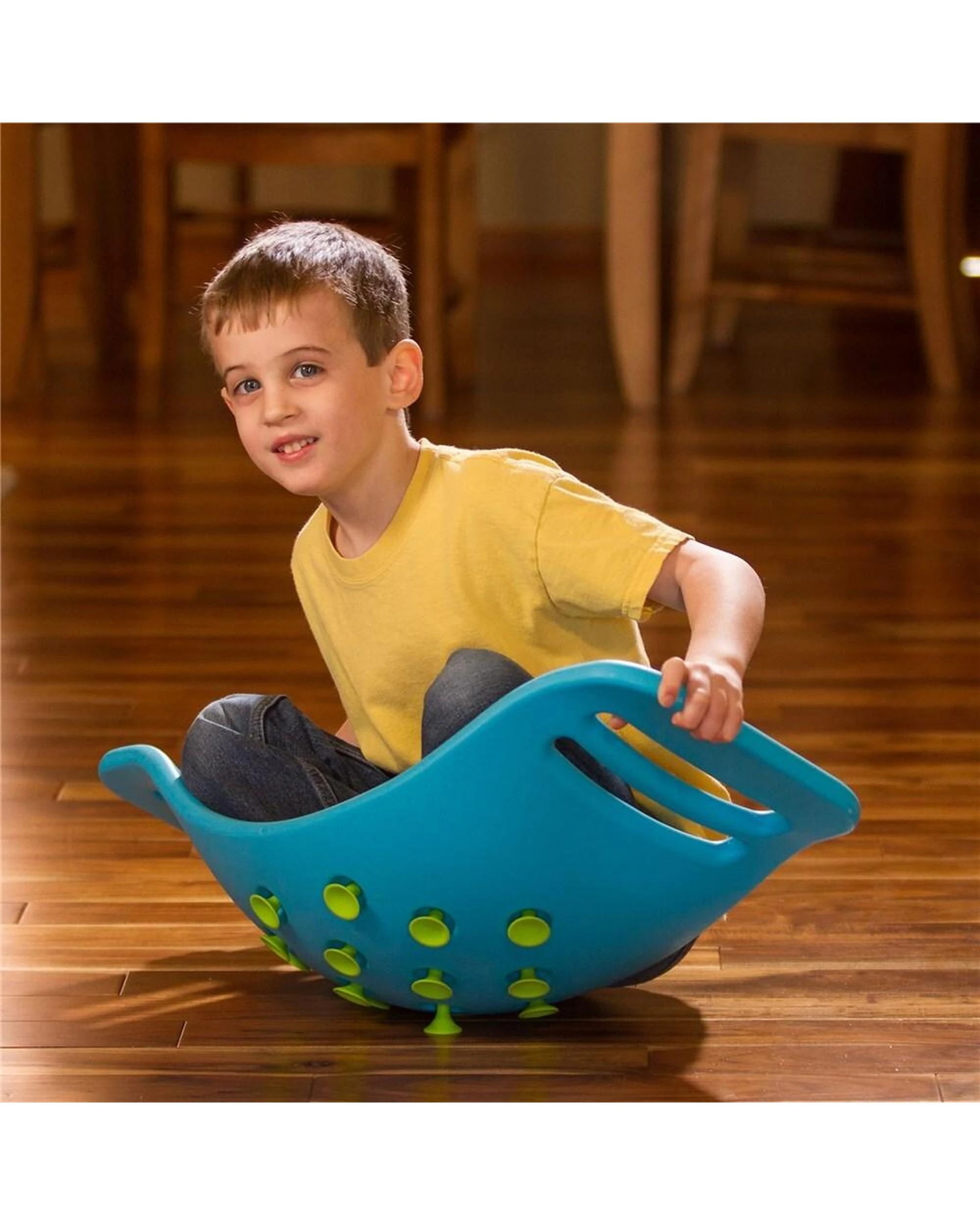 2 Fat Brain Teeter Popper Kids Balance Toy  Rocking Seat  Blue FA0951, 2 of 4