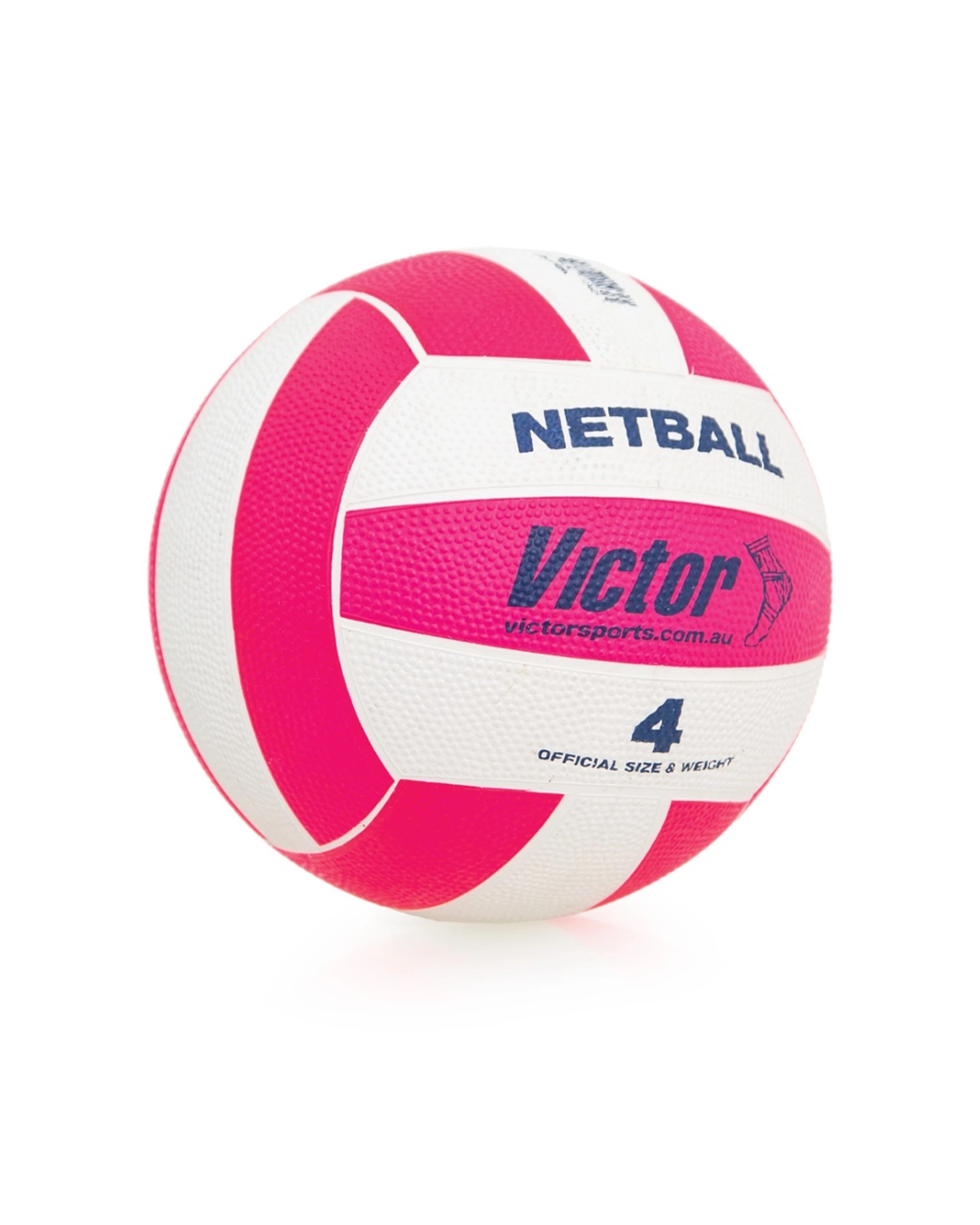 2 Victor Sports Rubber Netball Durable Training Ball Outdoor Use Size 4 - Pink, 2 of 3