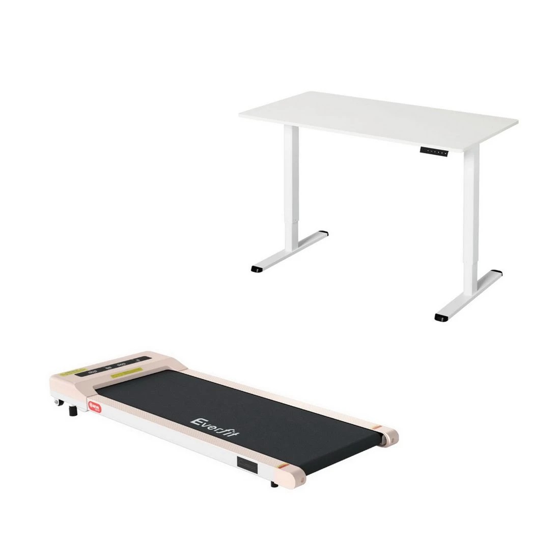1 Artiss Treadmill with 120cm Automatic Standing Desk Electric Walking Pad - White, 1 of 7