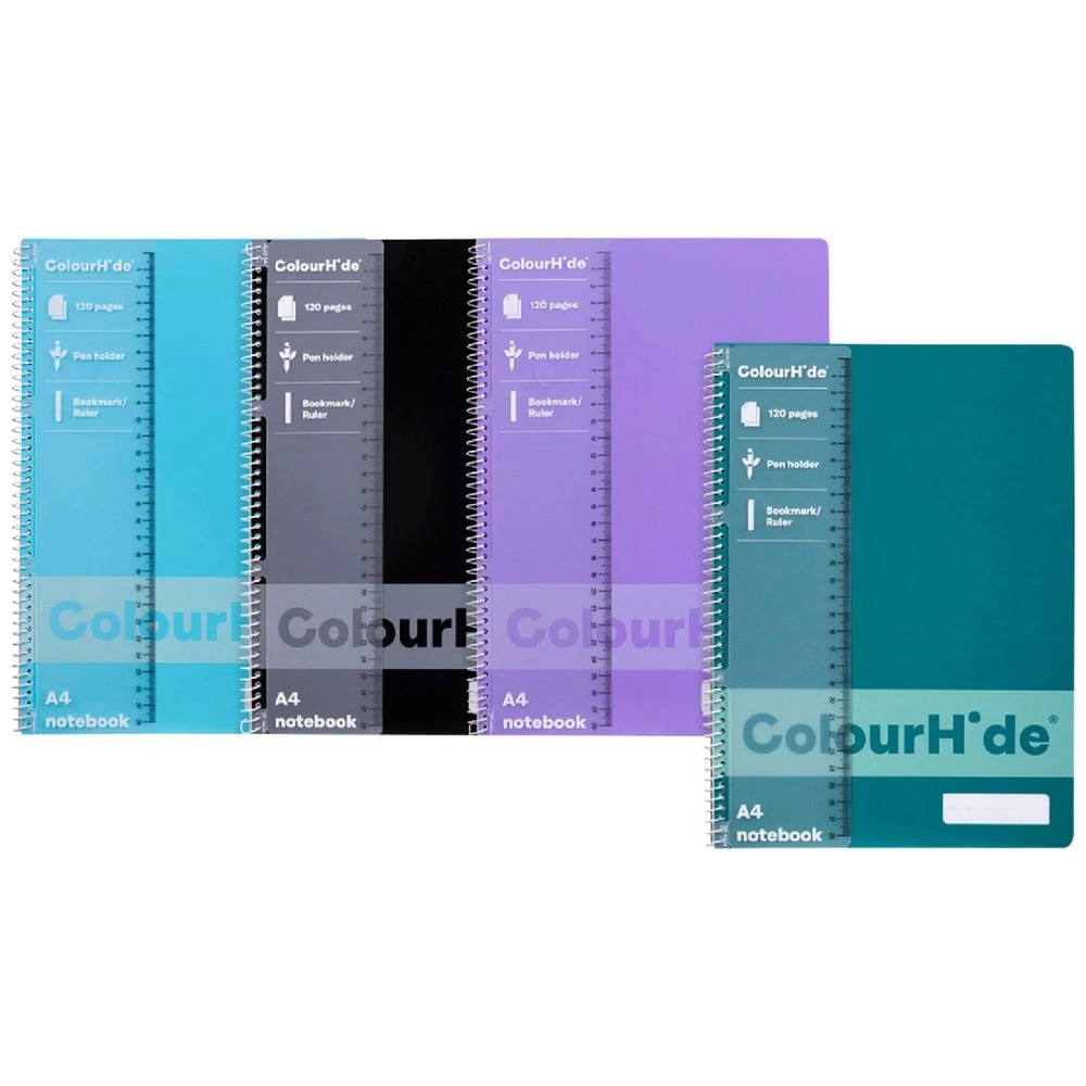1 ColourHide A4 Notebook 120 Page 4 Pack, 1 of 1