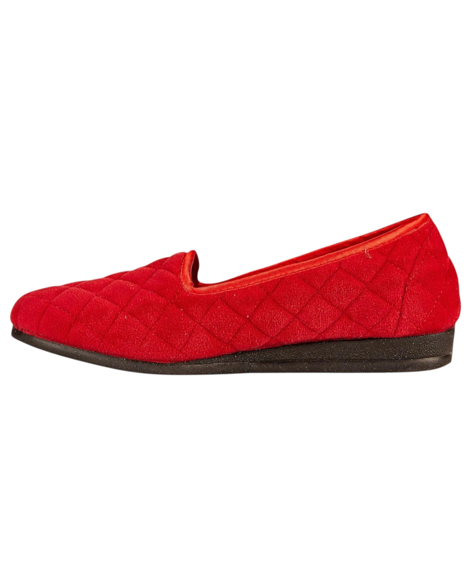 2 Grosby Womens Dawn Red Comfortable Slippers Ladies Shoes Slip On Flats RED, 2 of 5