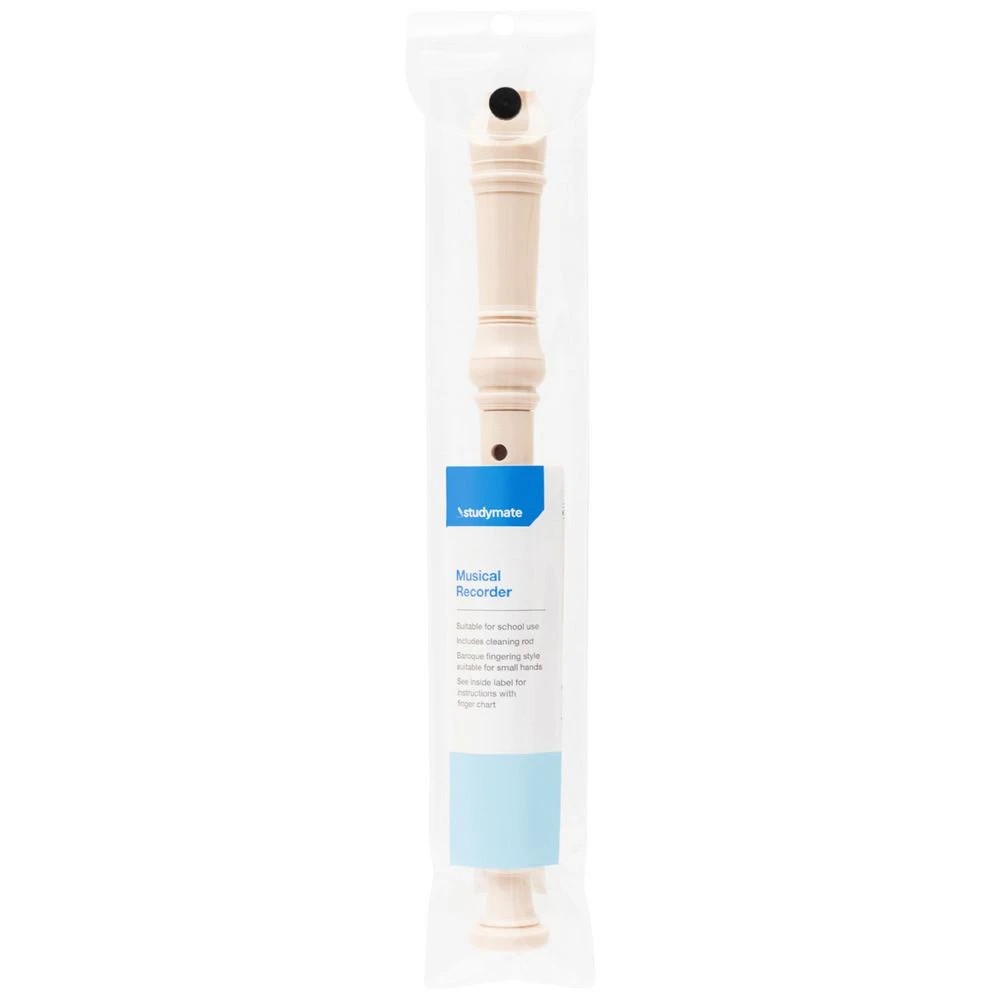 1 Studymate Musical Recorder White, 1 of 5