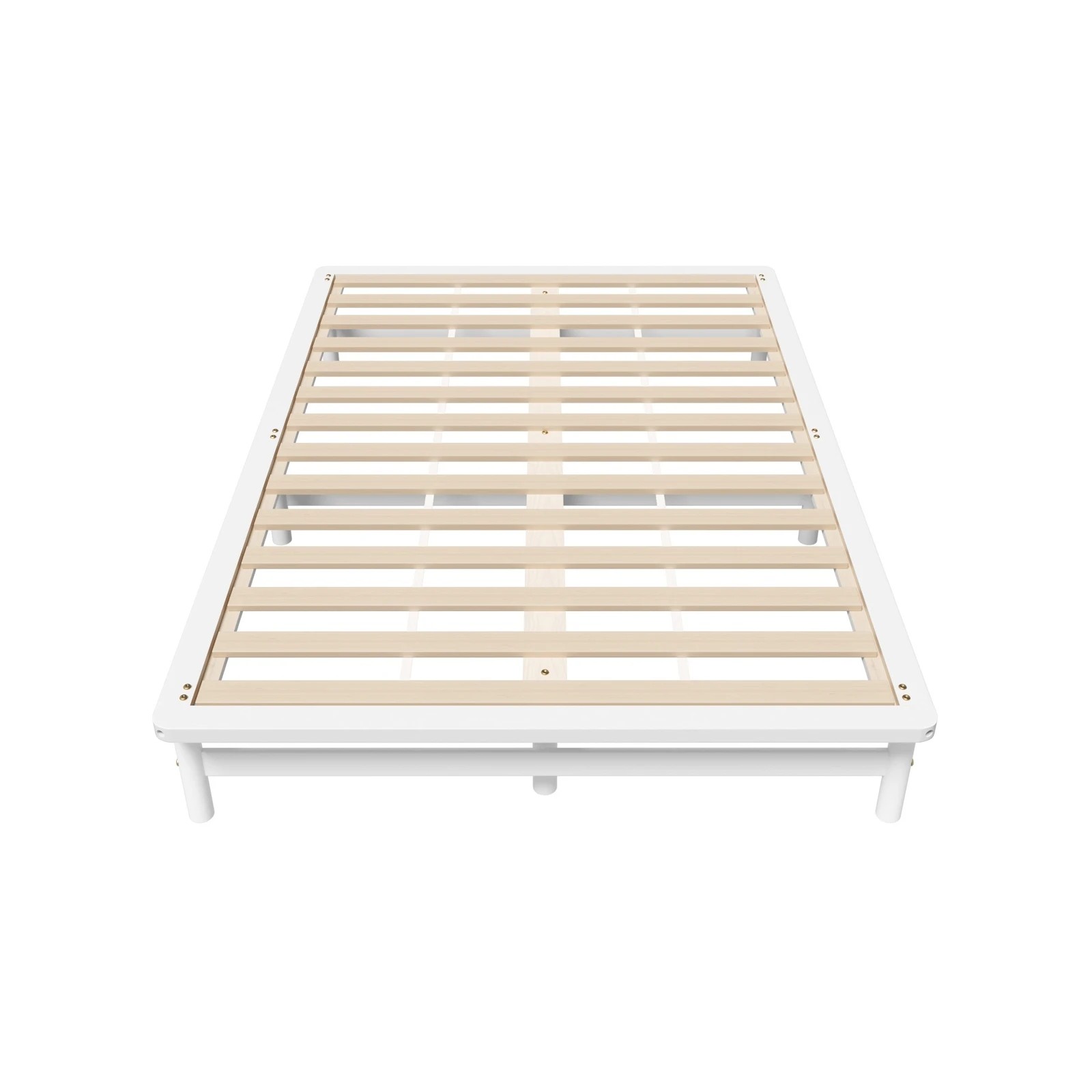8 Oikiture Double Wooden Bed Frame Base Platform Solid Pine Timber Beds
 - White, 8 of 10