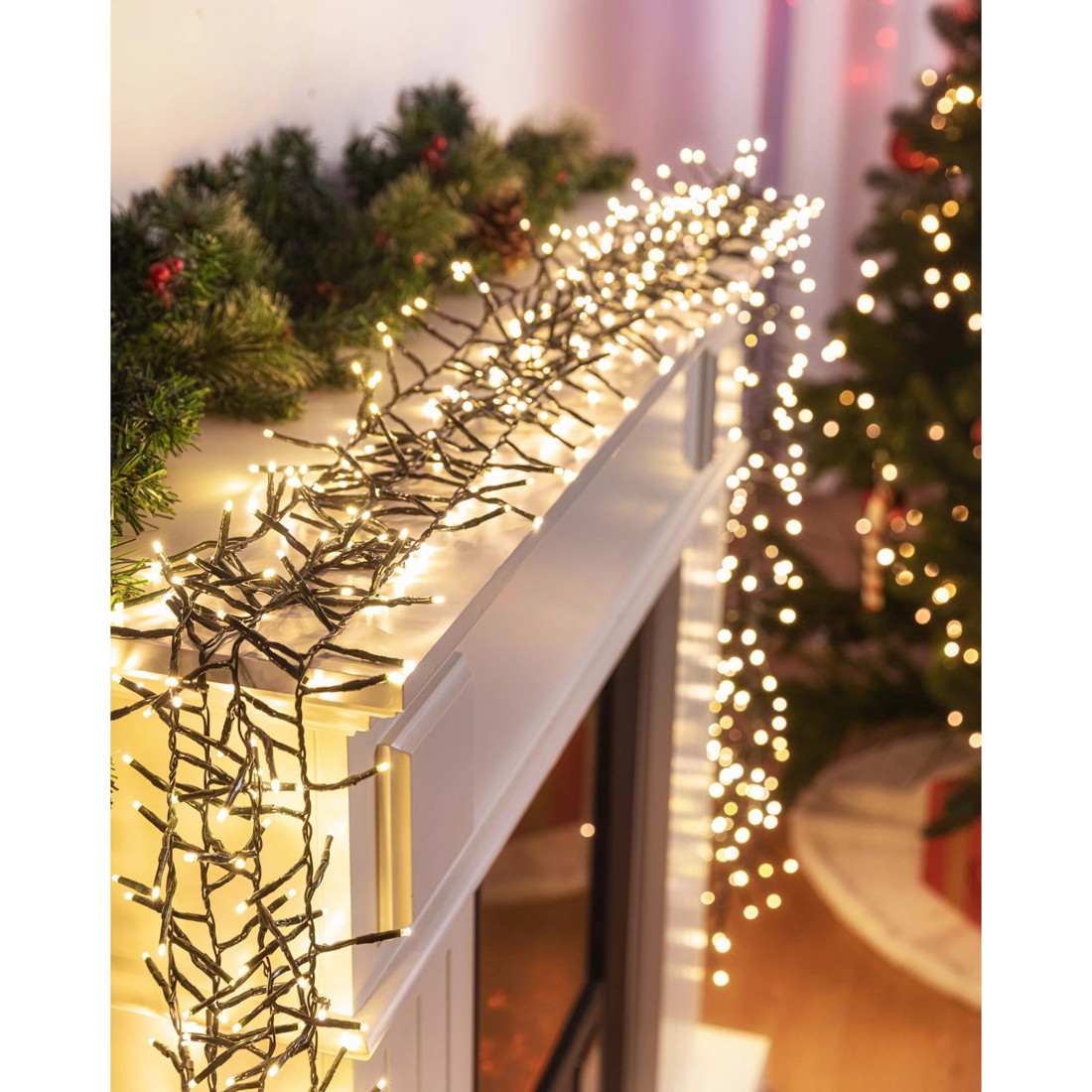 2 Uncle Bills 720 Warm White LED Cluster Fairy Lights 10.4m, 2 of 3