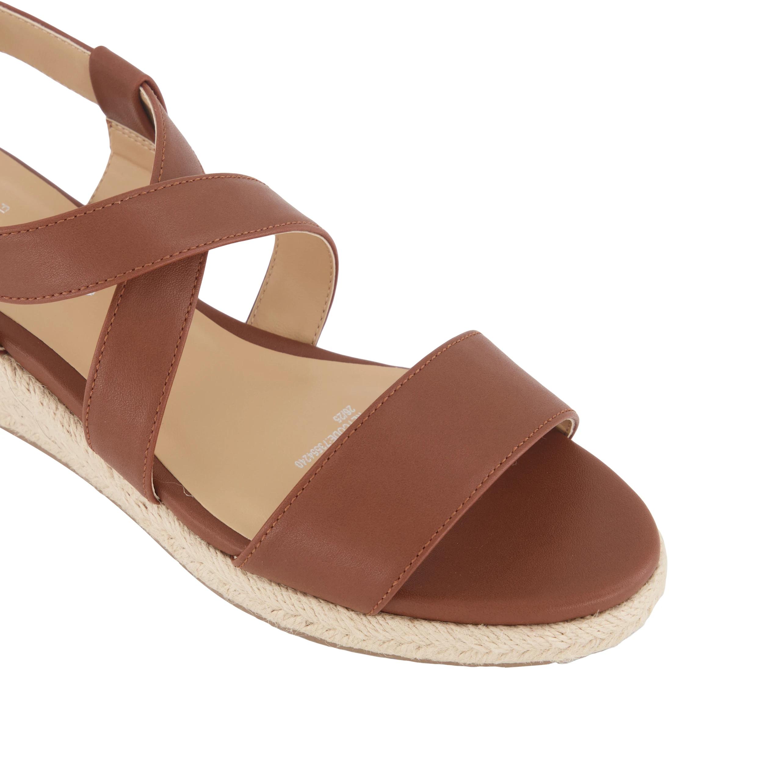 5 Low Espadrille Wedge Heels CARAMEL TAN, 5 of 5