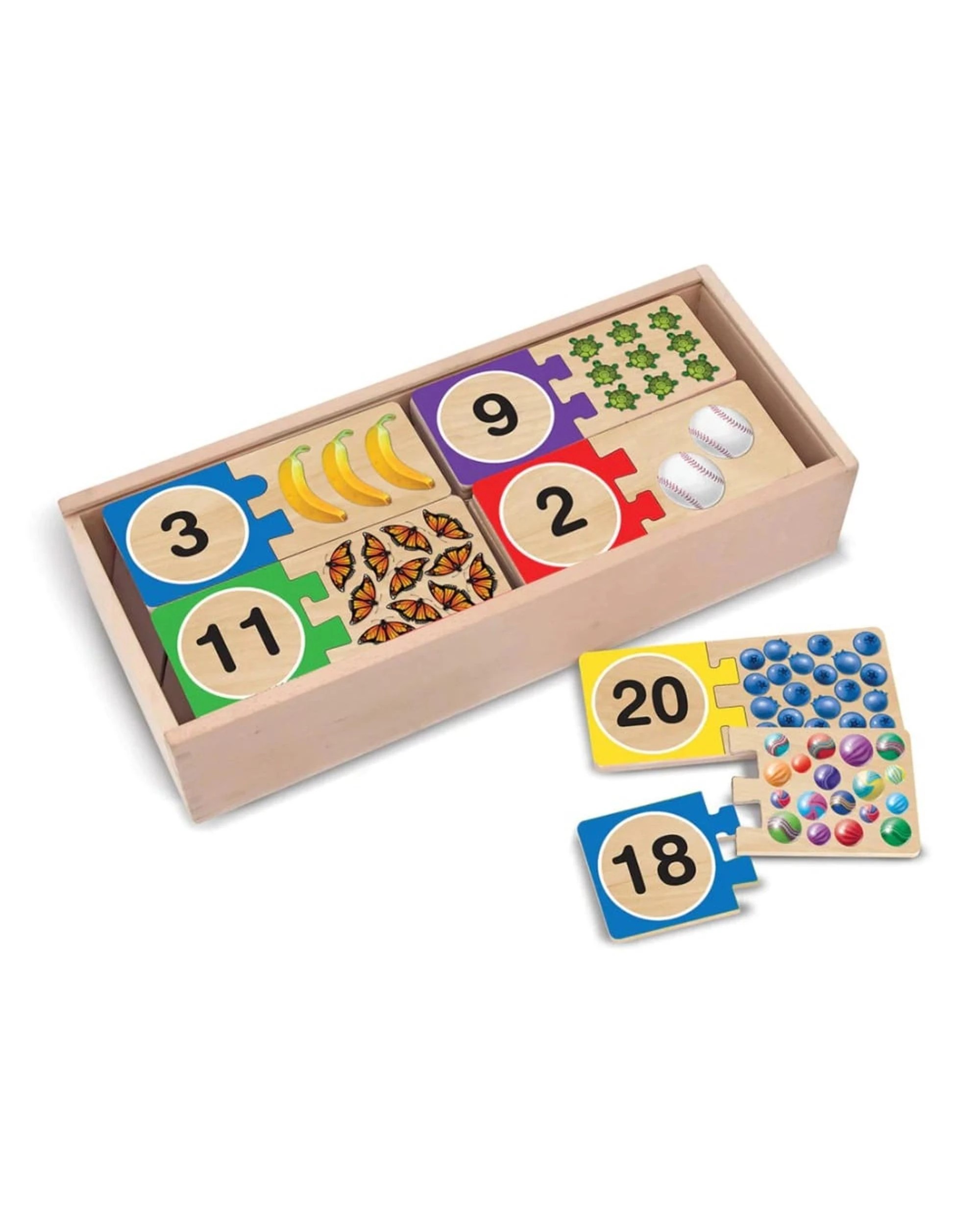 2 Melissa and Doug Self-Correcting Wooden Number Puzzles, 2 of 4