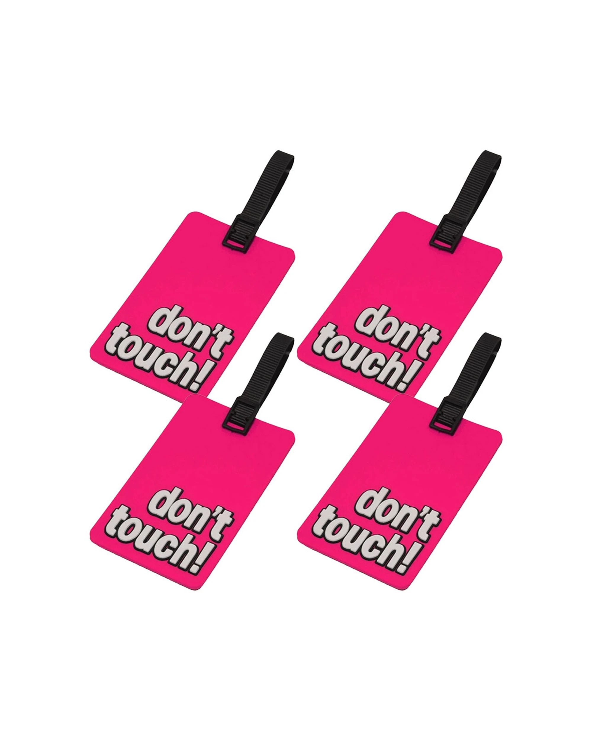 1 Disney 4Pk Luggage Tag Suitcase Identity Label Durable Design - Don'T Touch - Assorted, 1 of 1