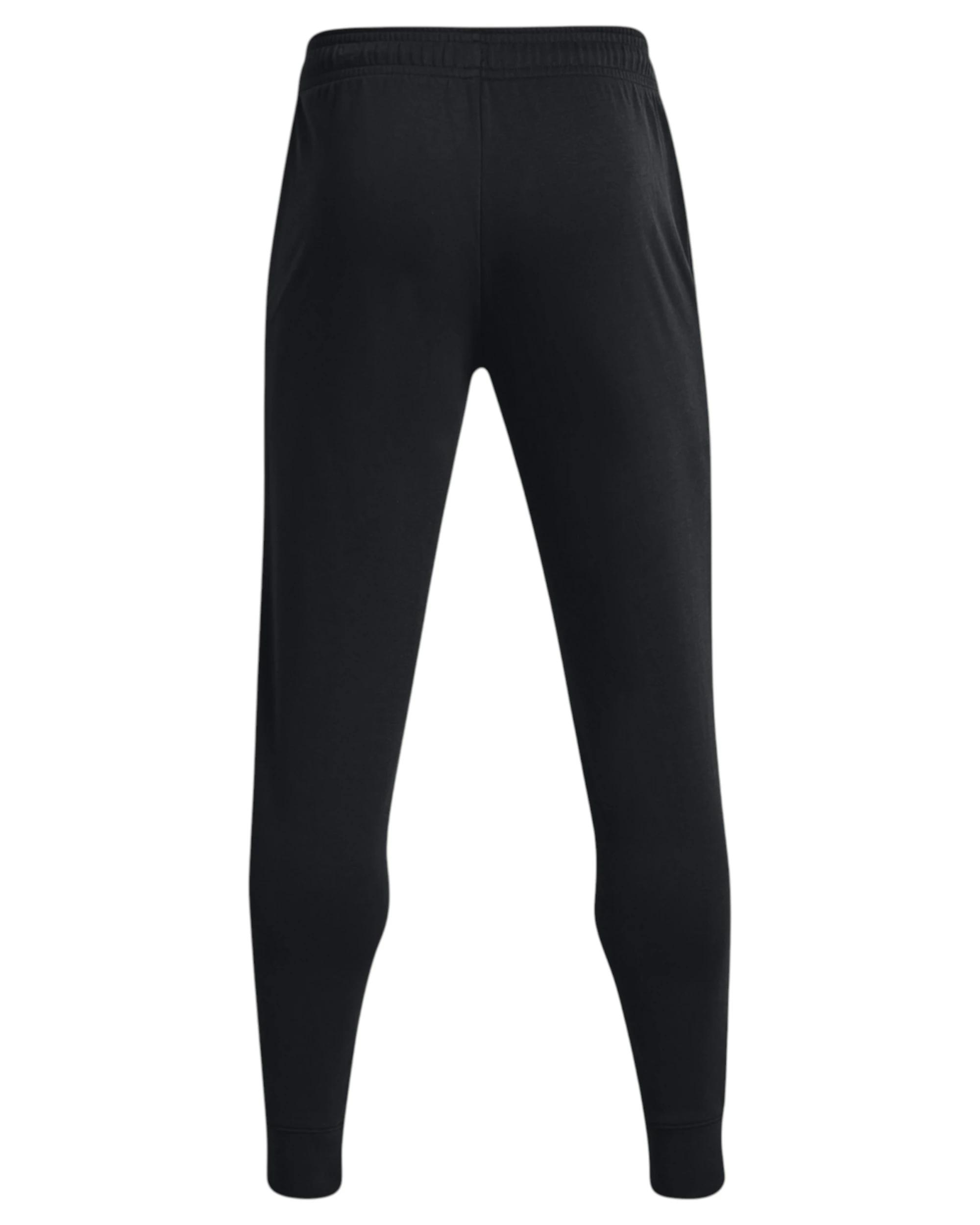2 Under Armour Mens Rival Terry Jogger Pants Black Trackies BLACK, 2 of 6