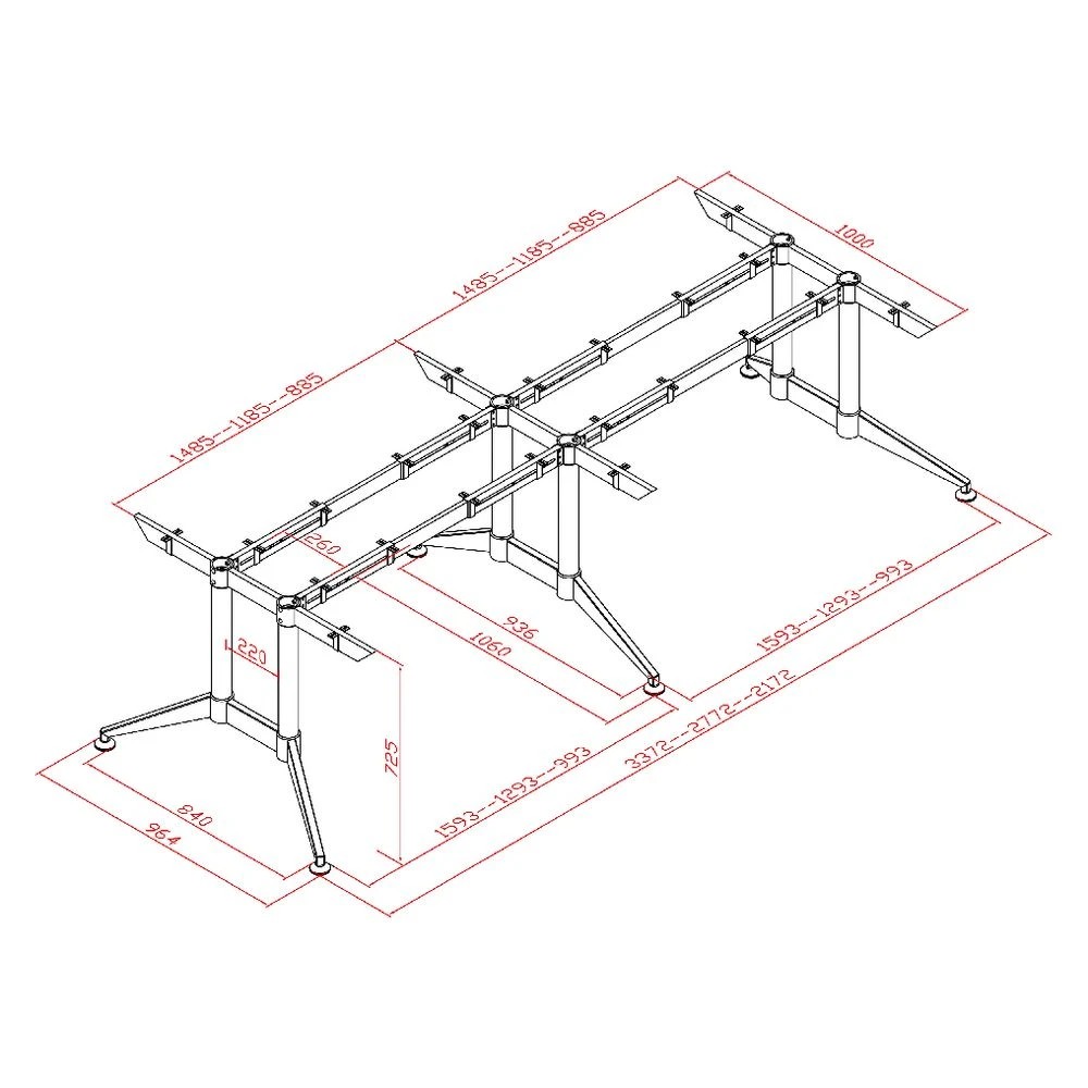 3 Stilford Professional Meeting Room Table 3000 x 1200mm White Desks, Tables and Workstations, 3 of 3