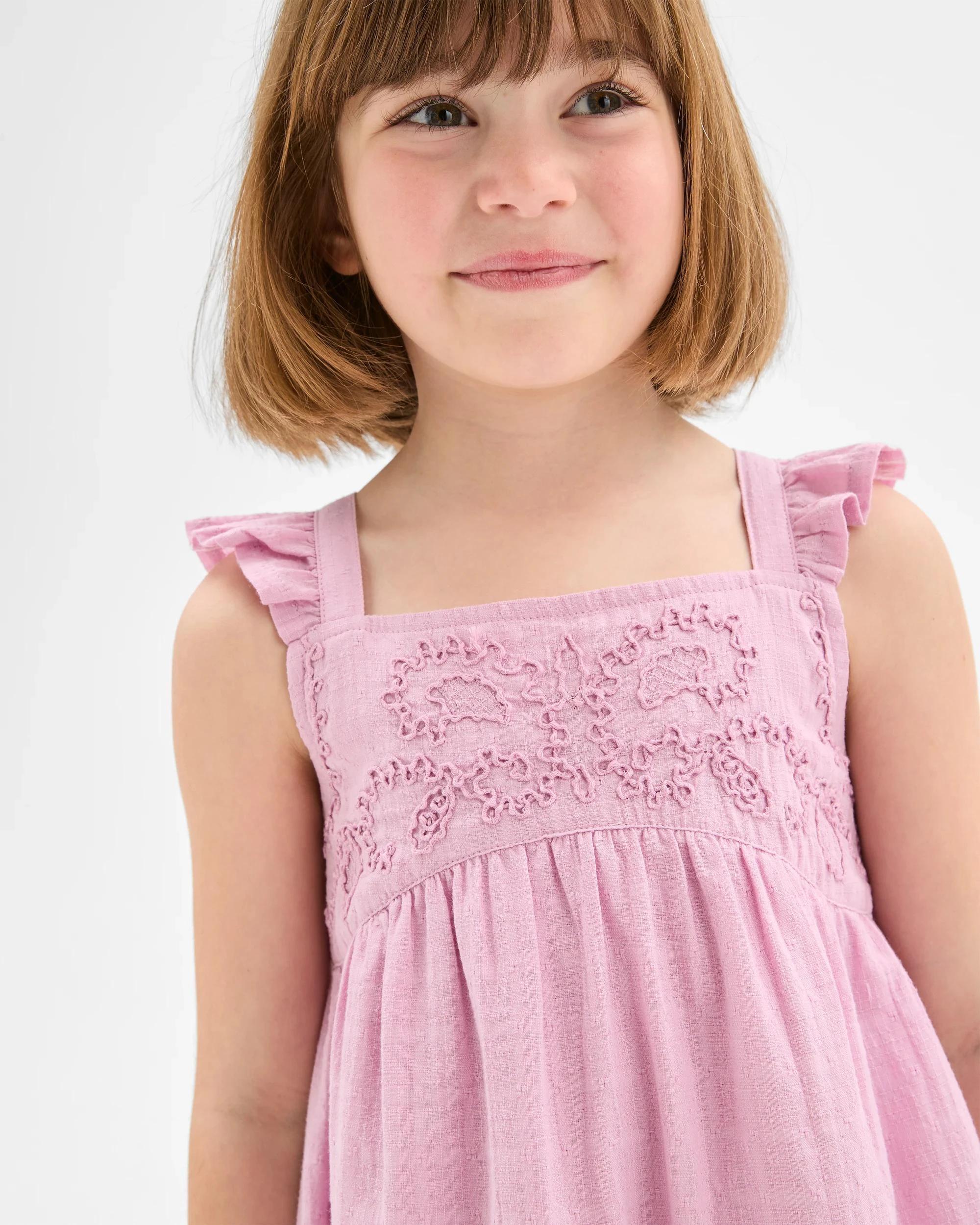 5 Target Australian Cotton Flutter Sleeve Midi Dress PURPLE, 5 of 6