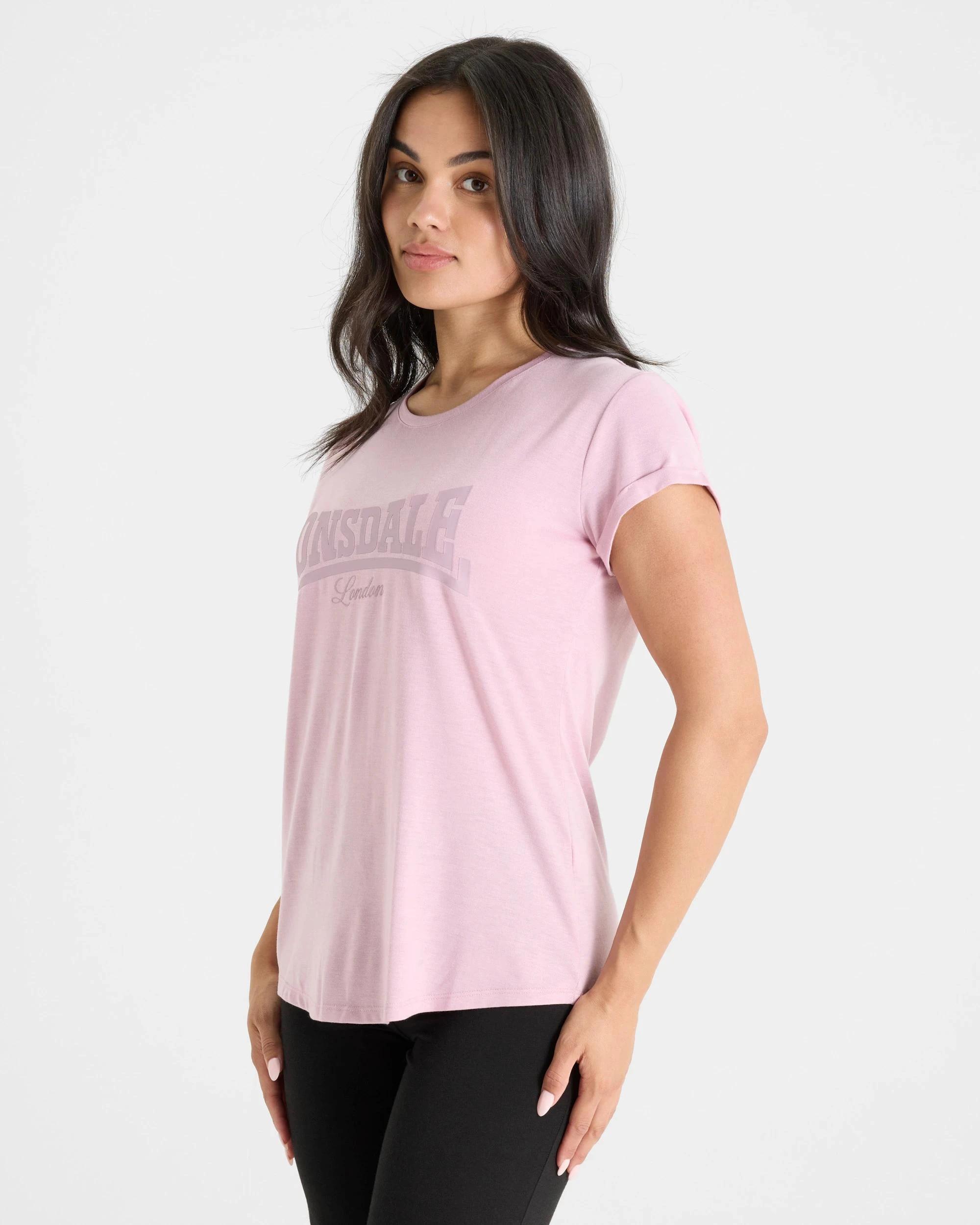 3 Lonsdale London Active Malden Core T-shirt DUSTY PINK, 3 of 5